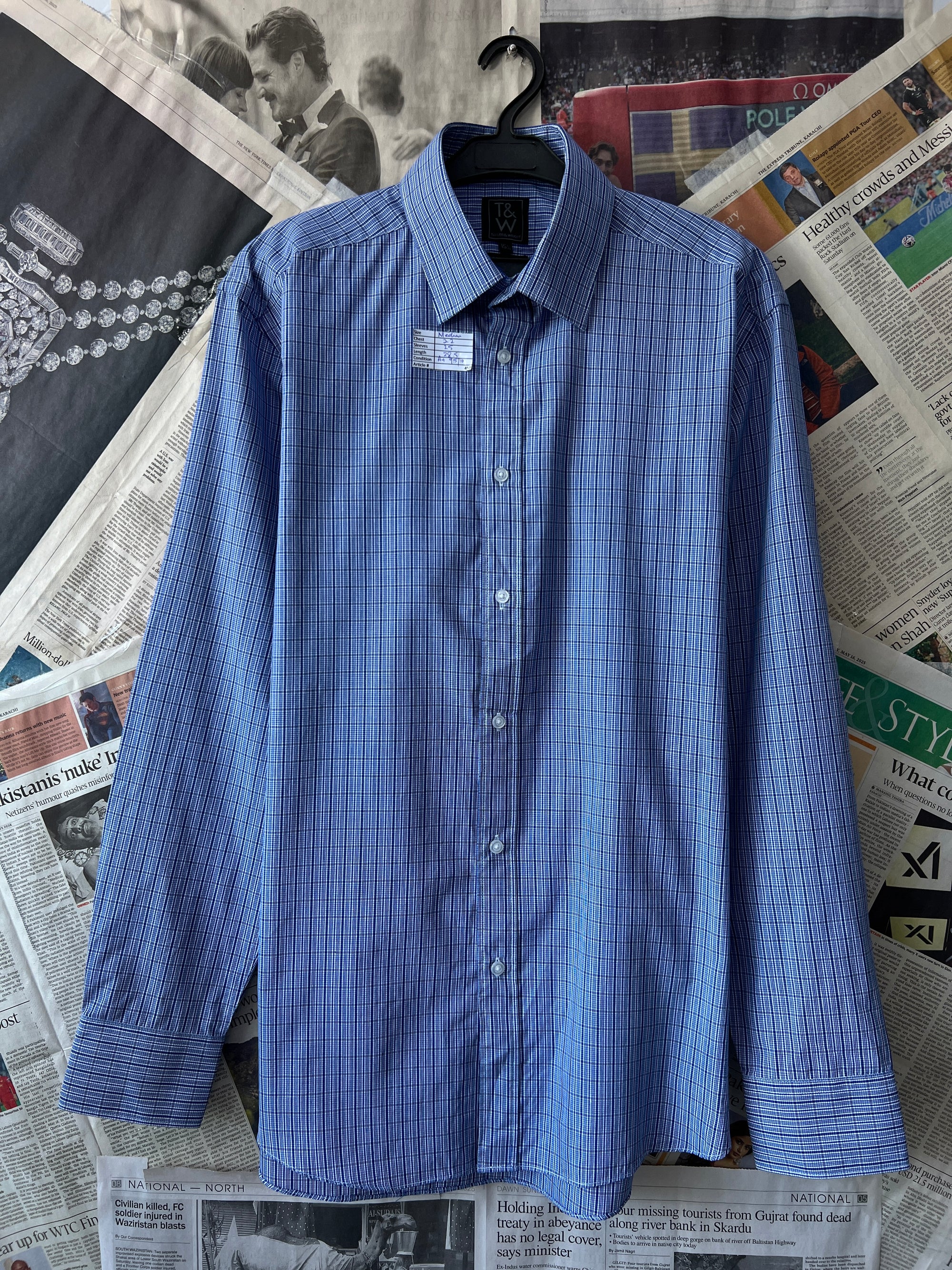 T&W® Medium | Chest: 22" | Blue | Shirt | 451 - Genuine Maal