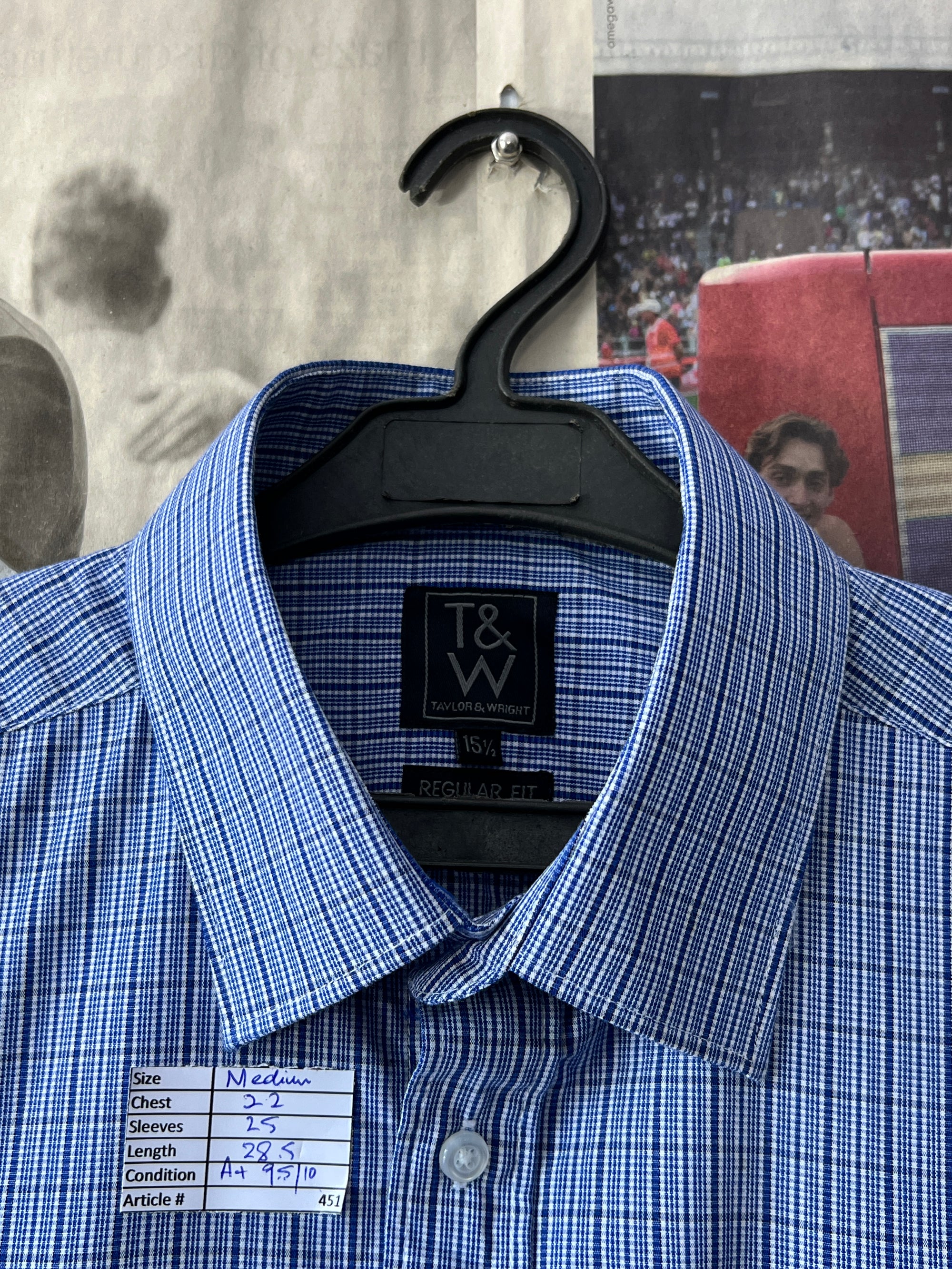 T&W® Medium | Chest: 22" | Blue | Shirt | 451 - Genuine Maal