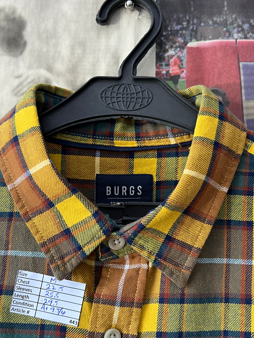 Burgs® Medium | Chest: 22.5" | Mustard | Winter | Shirt | 443 - Genuine Maal