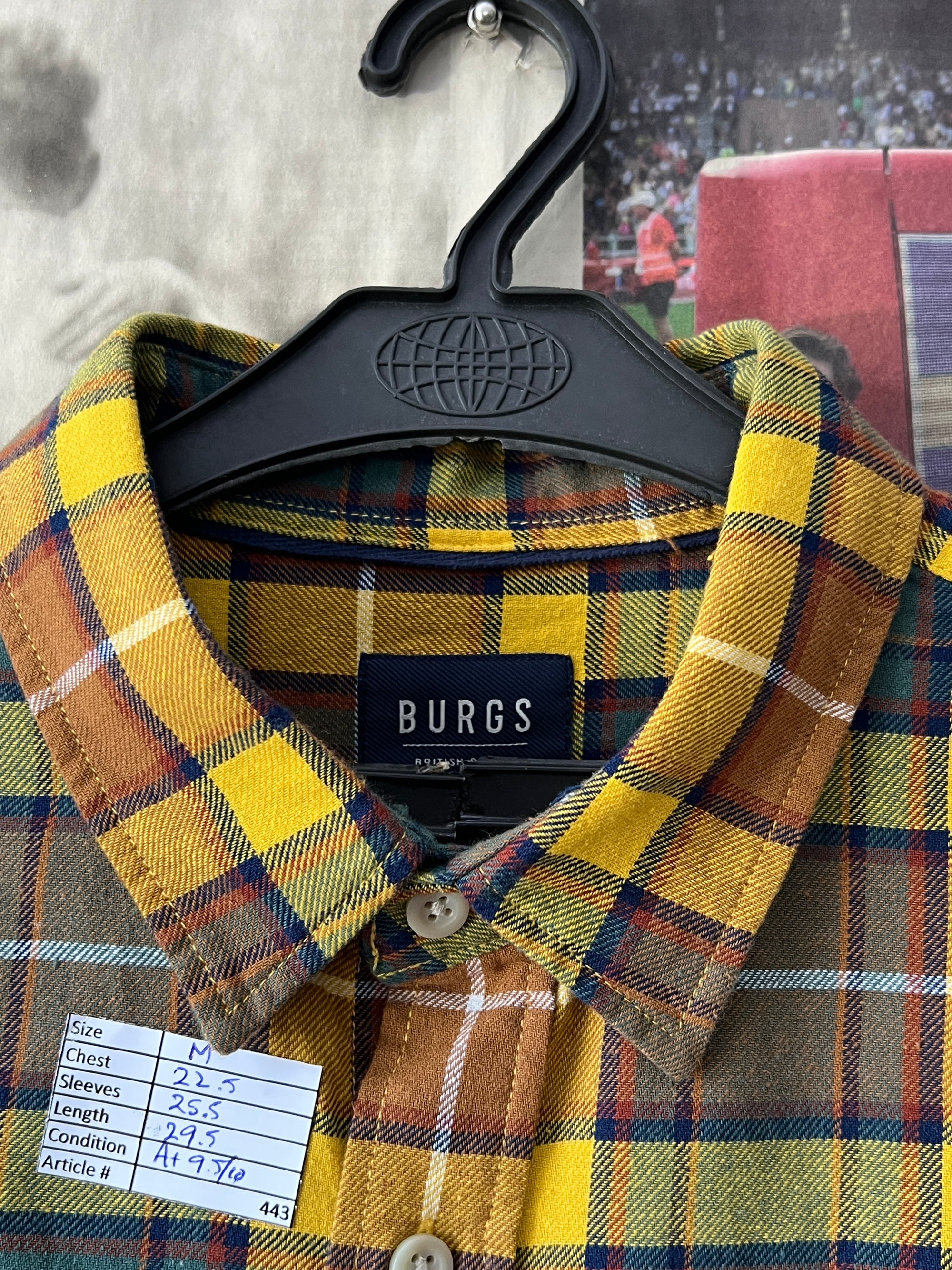 Burgs® Medium | Chest: 22.5" | Mustard | Winter | Shirt | 443 - Genuine Maal