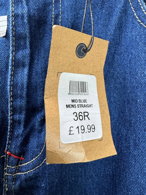 Industrialize® Waist: 36" | Blue | Straight Fit Denim Pants | Cotton - Elastane | 2380 - Genuine Maal