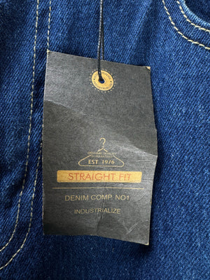 Industrialize® Waist: 36" | Blue | Straight Fit Denim Pants | Cotton - Elastane | 2380 - Genuine Maal