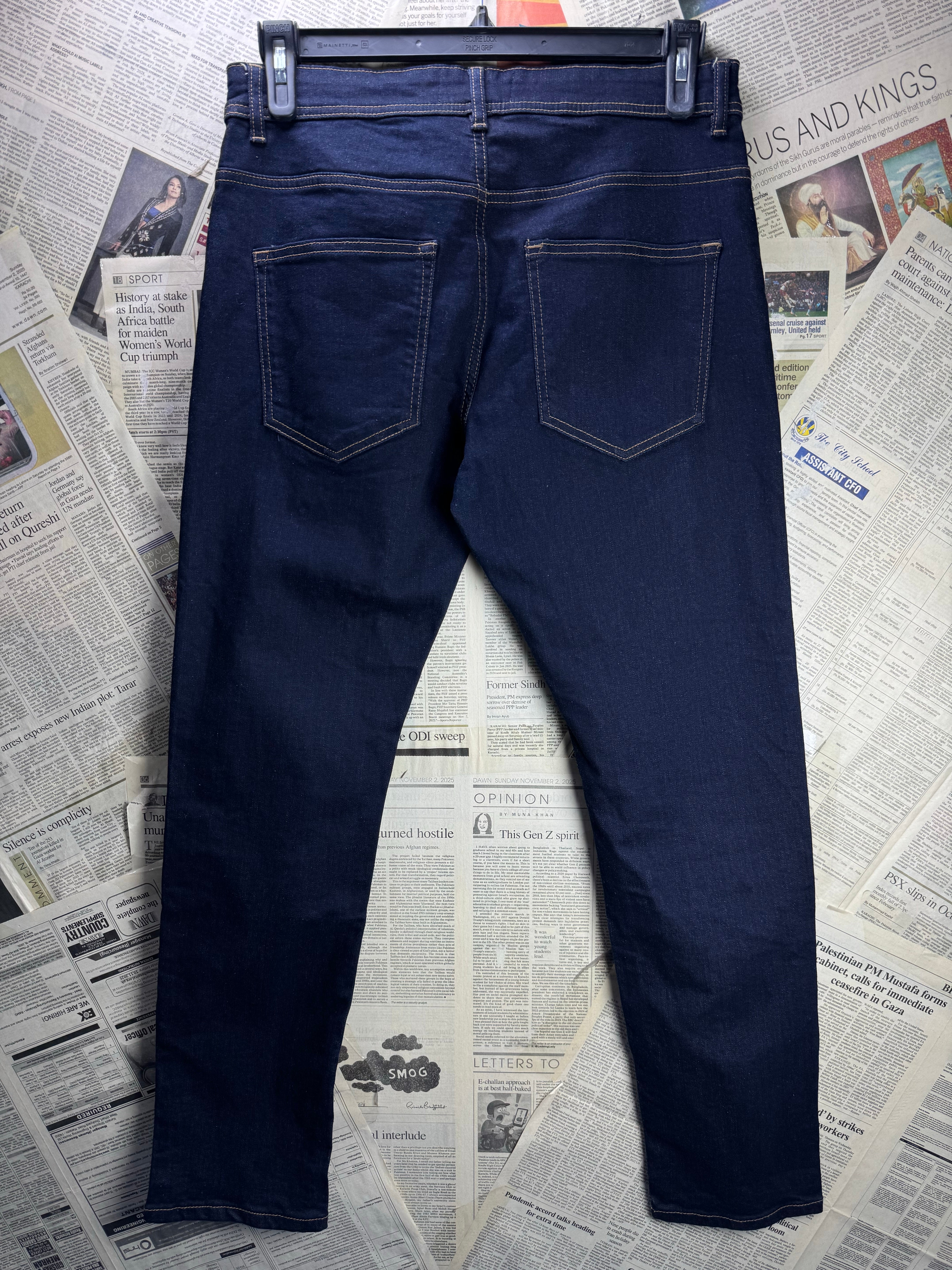 Easy® Waist: 32" | Blue | Slim Fit Denim Pants | Cotton - Elastane | 2402 - Genuine Maal