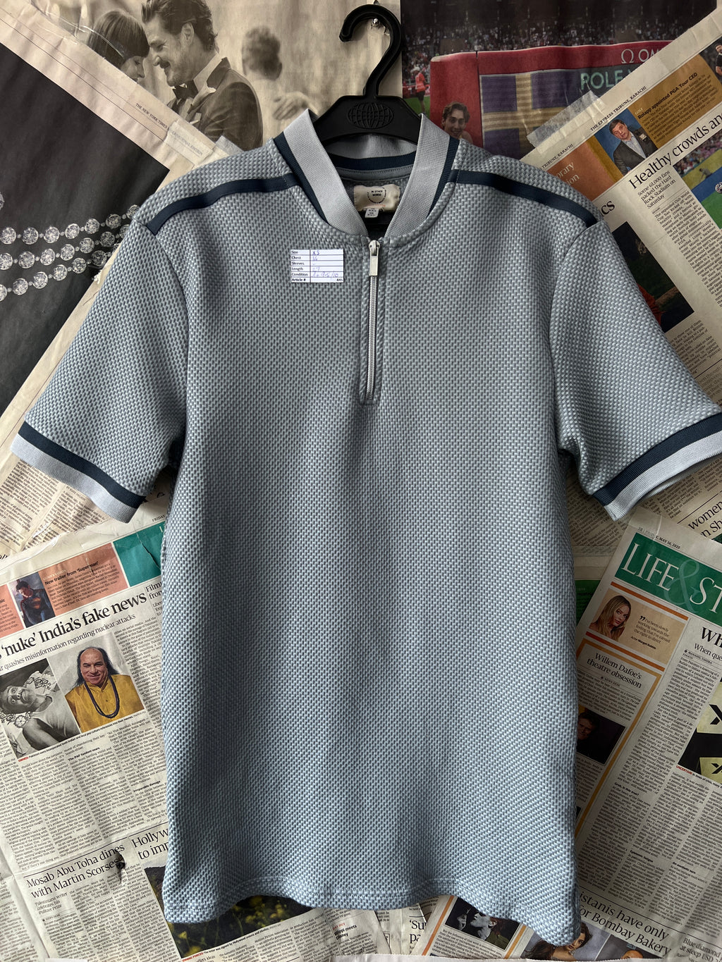 River Island® XS | Chest: 16" | Grey | Polo | 446 - Genuine Maal