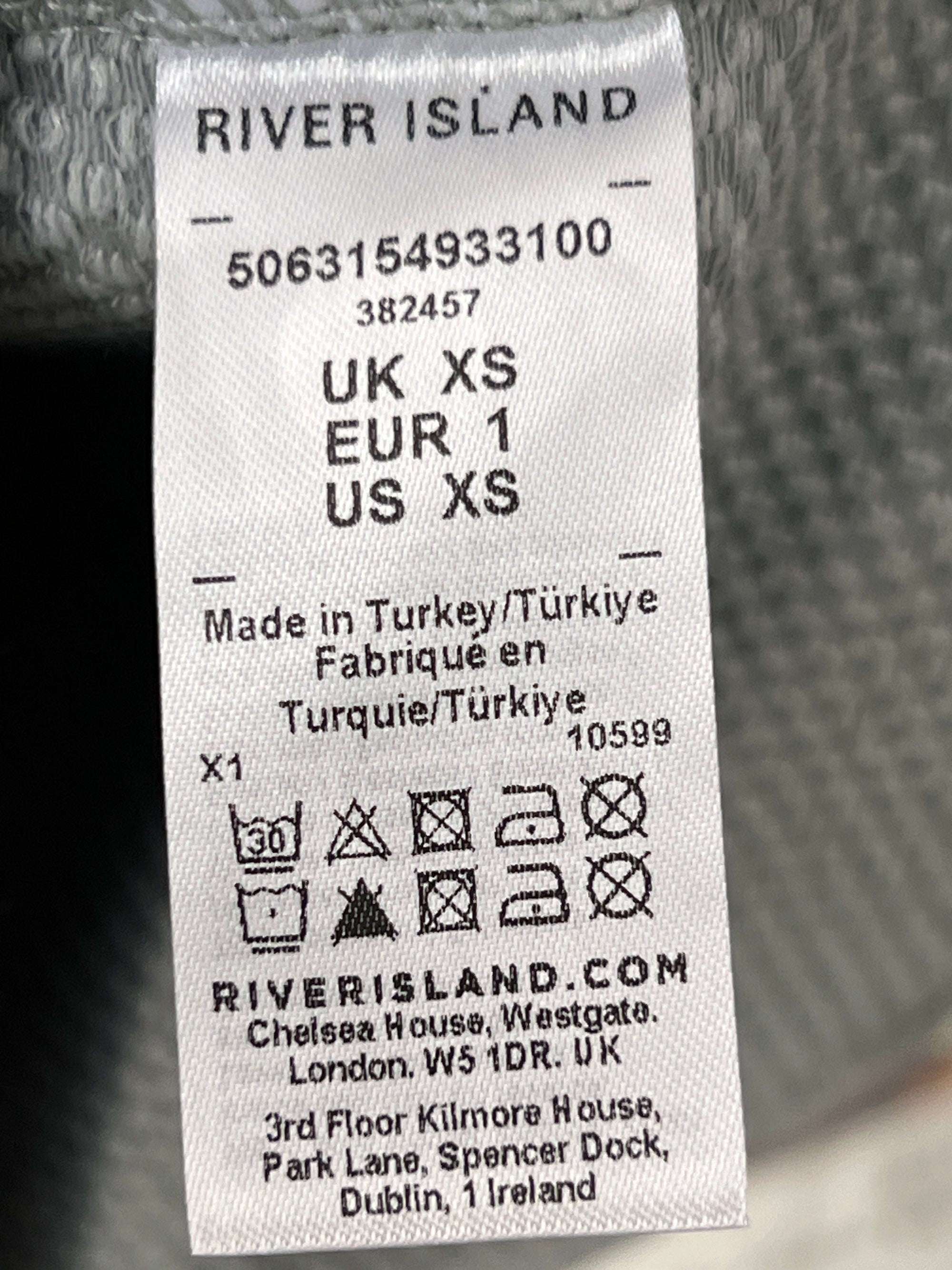 River Island® XS | Chest: 16" | Grey | Polo | 446 - Genuine Maal