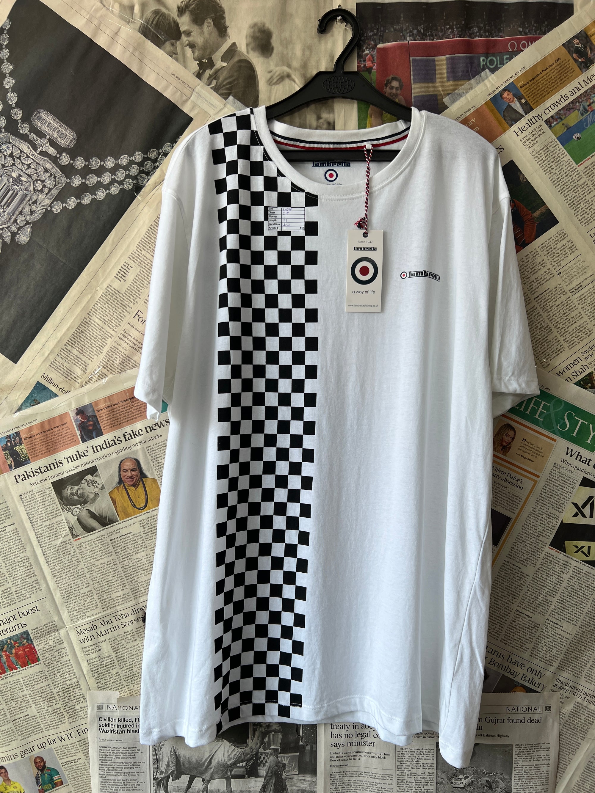 Lambretta® Large | Chest: 24" | White | T-Shirt | 438 - Genuine Maal