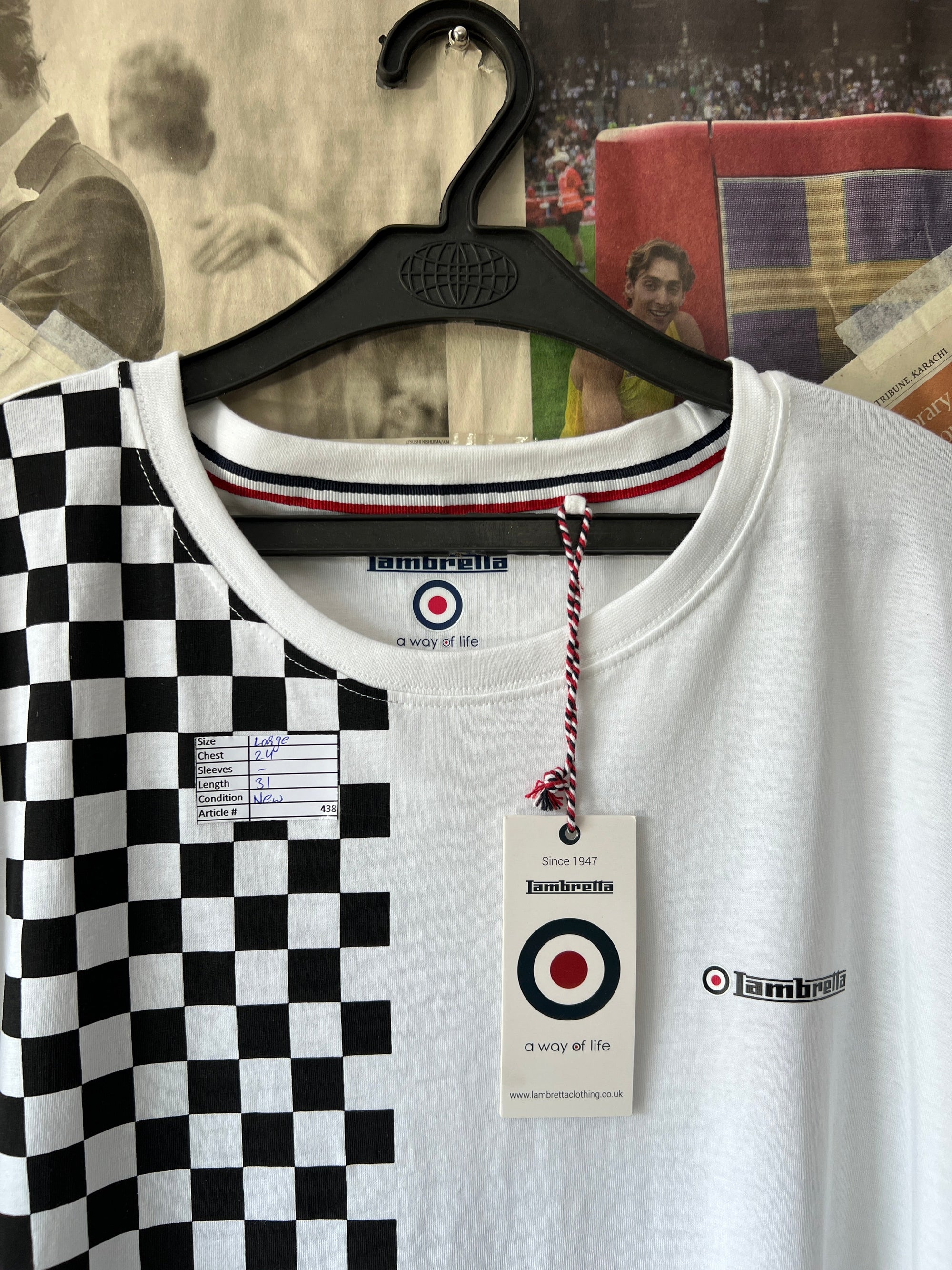 Lambretta® Large | Chest: 24" | White | T-Shirt | 438 - Genuine Maal