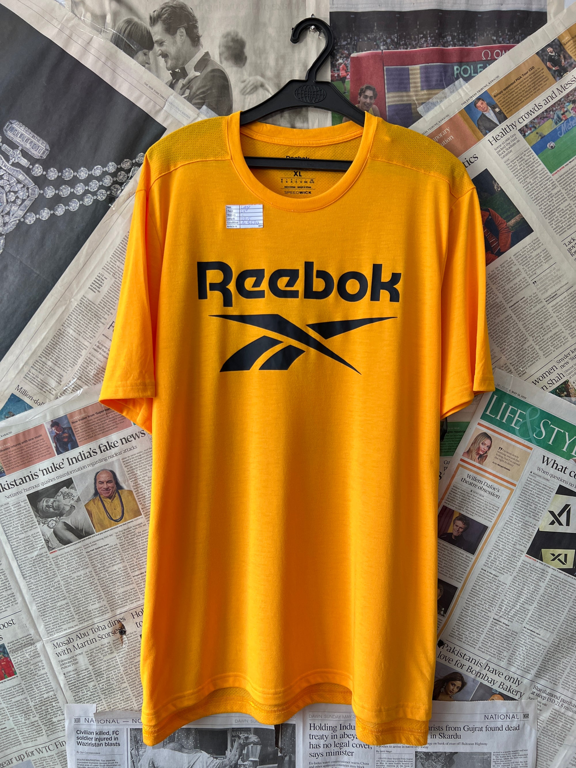 Re*bok® Large | Chest: 24" | Mustard | T-Shirt | 449 - Genuine Maal
