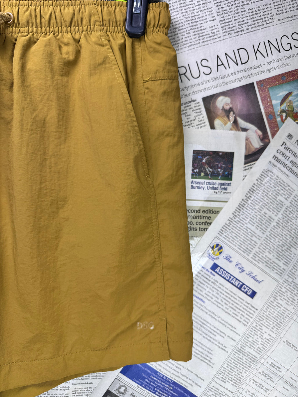 DSG® Waist: 30" | Mustard | Swimming Shorts | Inner: Mesh | Nylon | 1194 - Genuine Maal