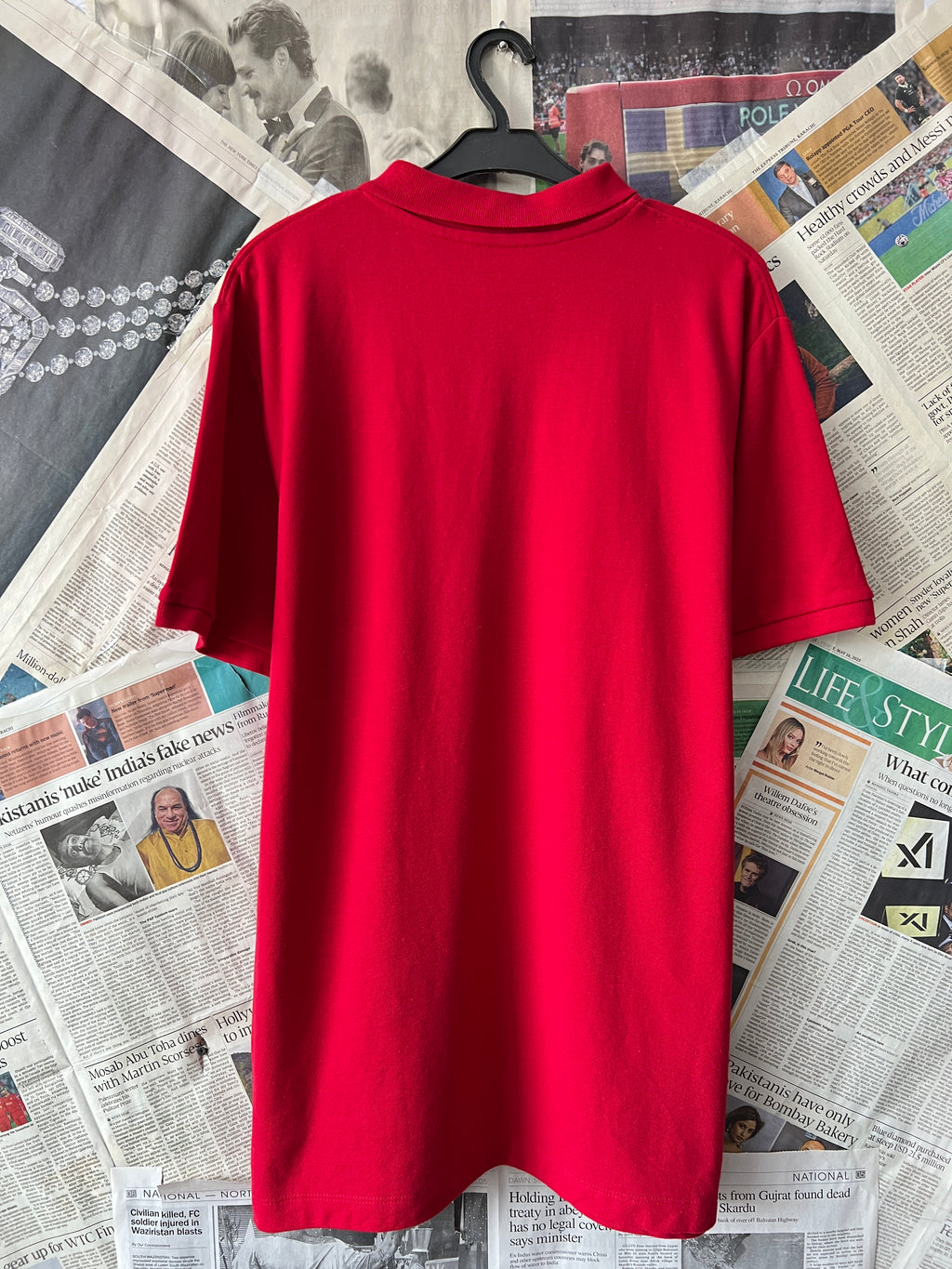 Primark® Medium | Chest: 21.5 | Red | Polo | 441 - Genuine Maal