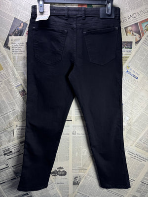 River Island® Waist: 30" to 32" | Black | Tapered Denim Pants | Cotton - Elastane | 2377 - Genuine Maal