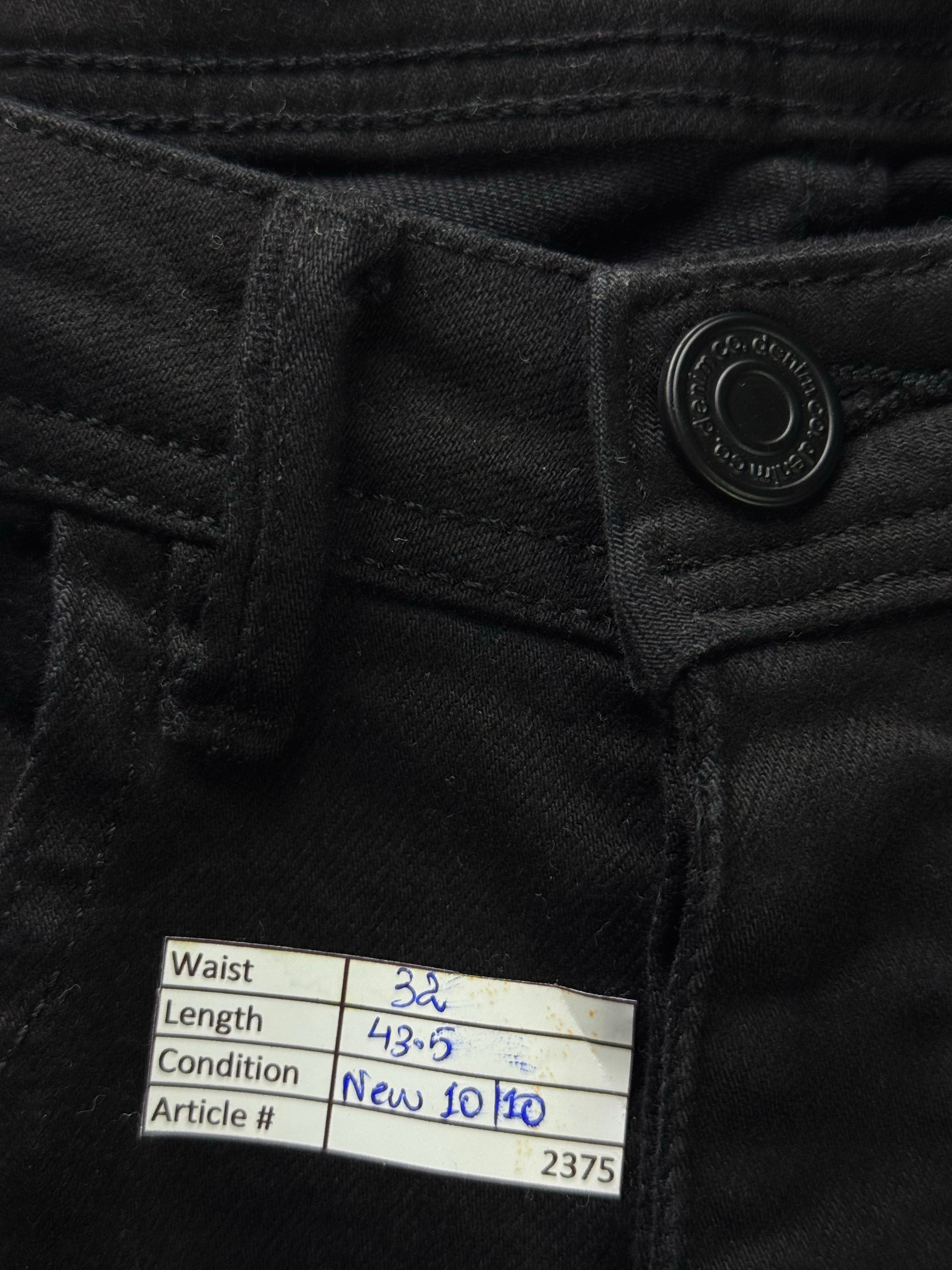 Denim Co.® Waist: 32" | Black | Slim Fit Denim Pants | Cotton - Elastane | 2375 - Genuine Maal
