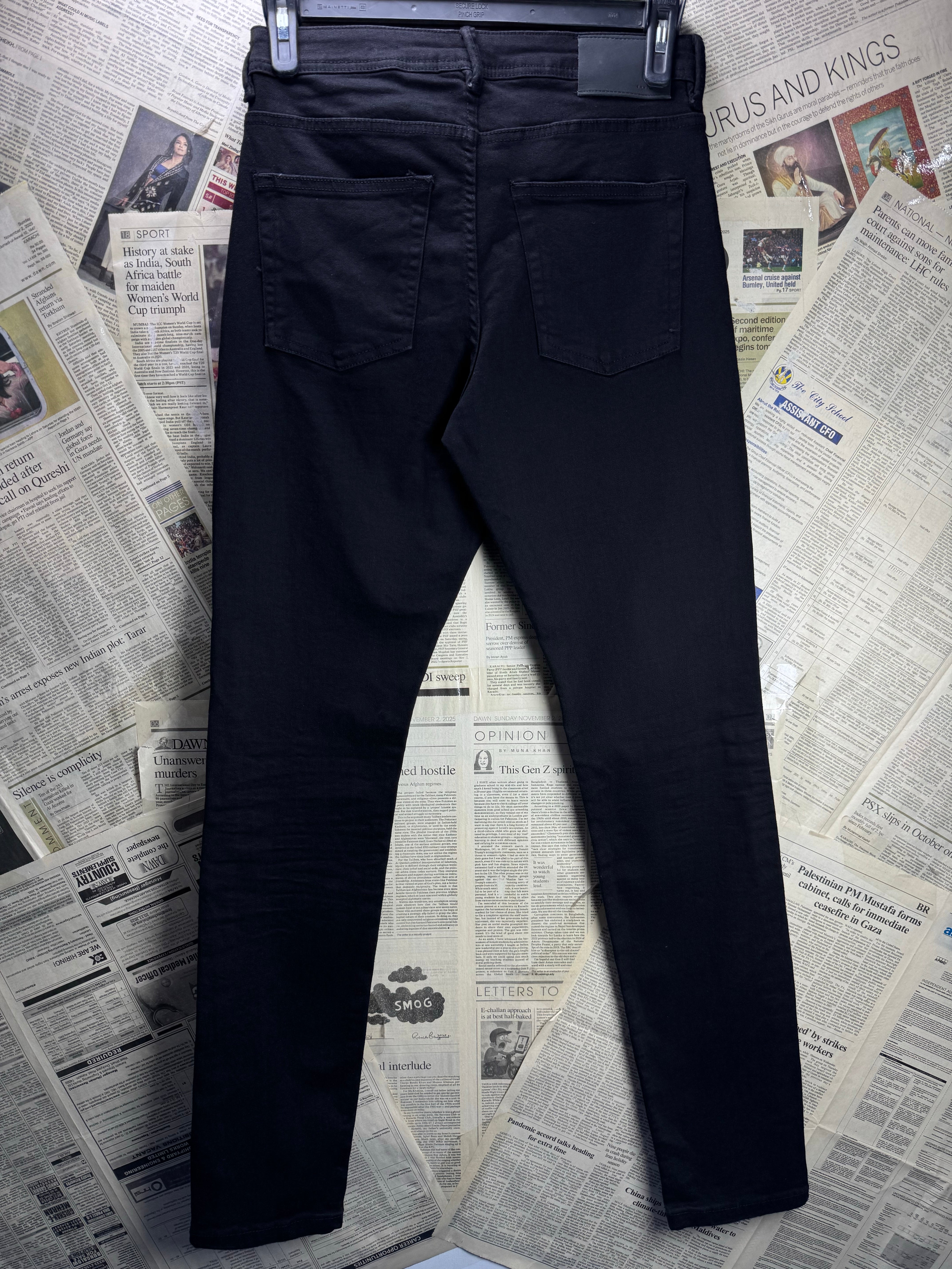 Denim Co.® Waist: 32" | Black | Slim Fit Denim Pants | Cotton - Elastane | 2375 - Genuine Maal