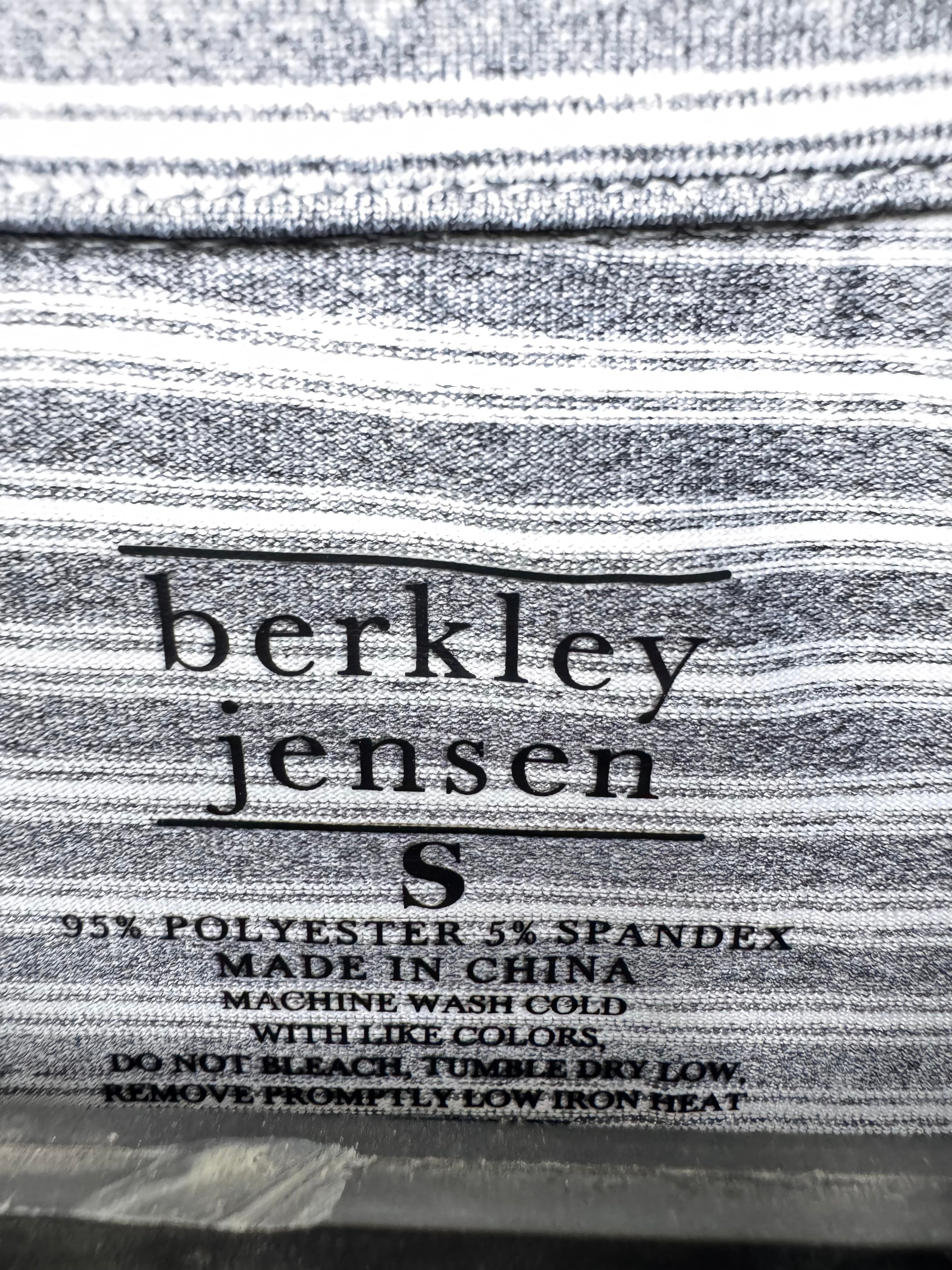 Berkley Jensen® Small | Chest: 21" | Grey Striped | Polo | Poly | 3594 - Genuine Maal