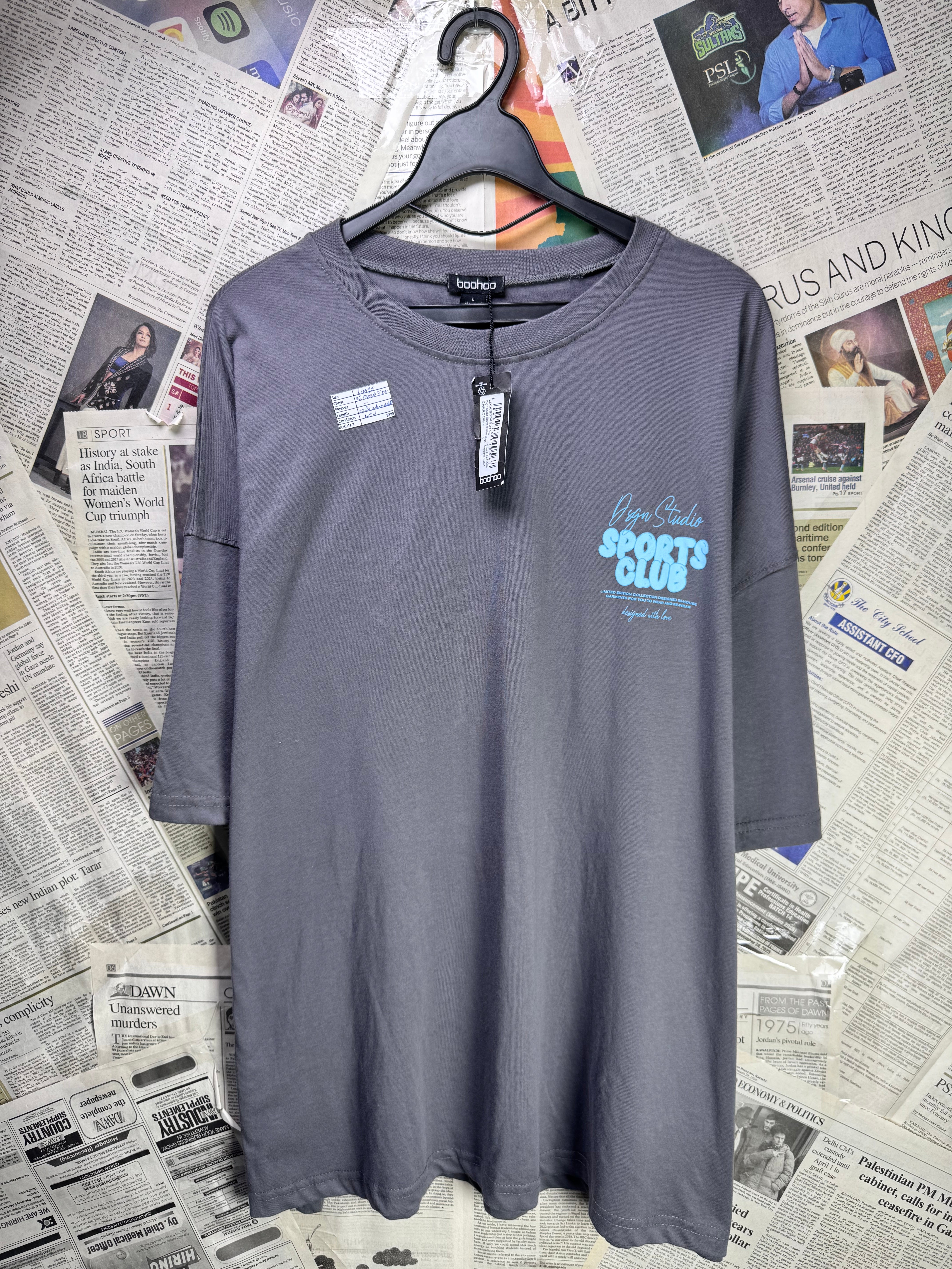 Man® Large | Chest: 28 Oversize" | Grey | Shirt | Cotton - Poly | 3598 - Genuine Maal