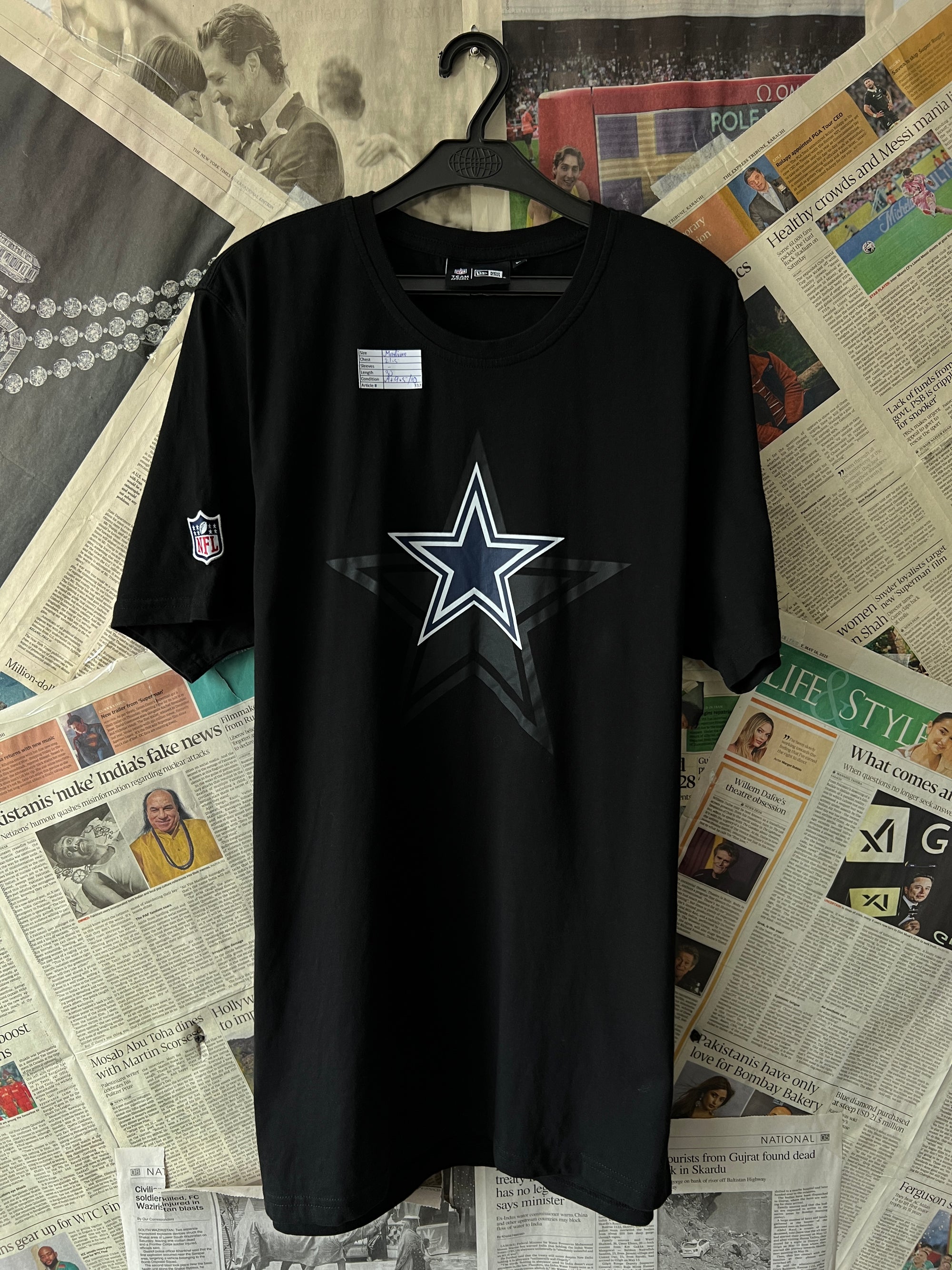 NFL® Medium | Chest: 21.5 | Black | T-Shirt | 337 - Genuine Maal
