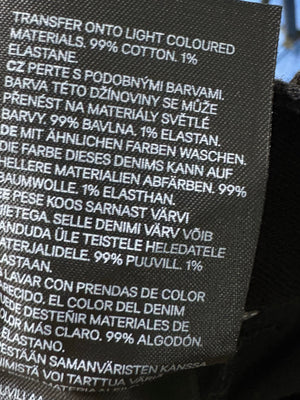 H&M® Waist: 36" | Black | Slim Fit Denim Pants | Cotton - Elastane | 2386 - Genuine Maal