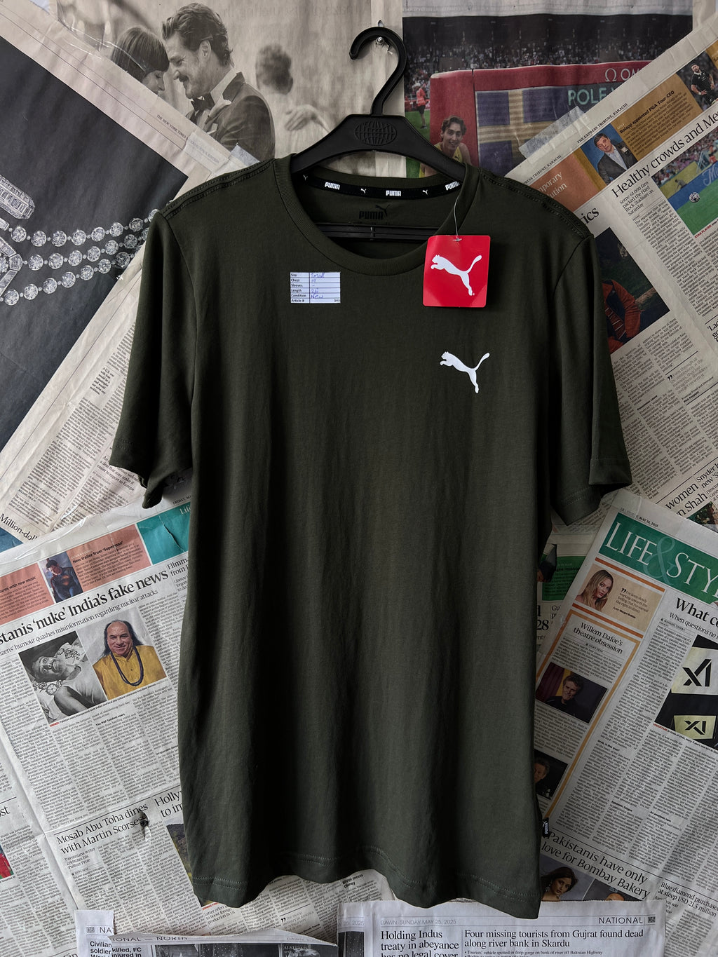 P*ma® Small | Chest: 19" | Dark Olive | T-Shirt | 340 - Genuine Maal