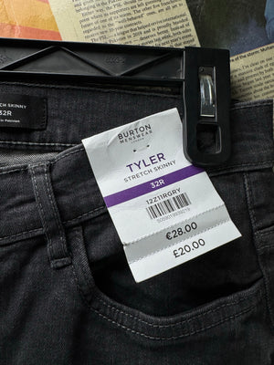 Burton® Waist: 32" | Grey | Skinny Fit Denim Pants | Cotton - Elastane | 2387 - Genuine Maal