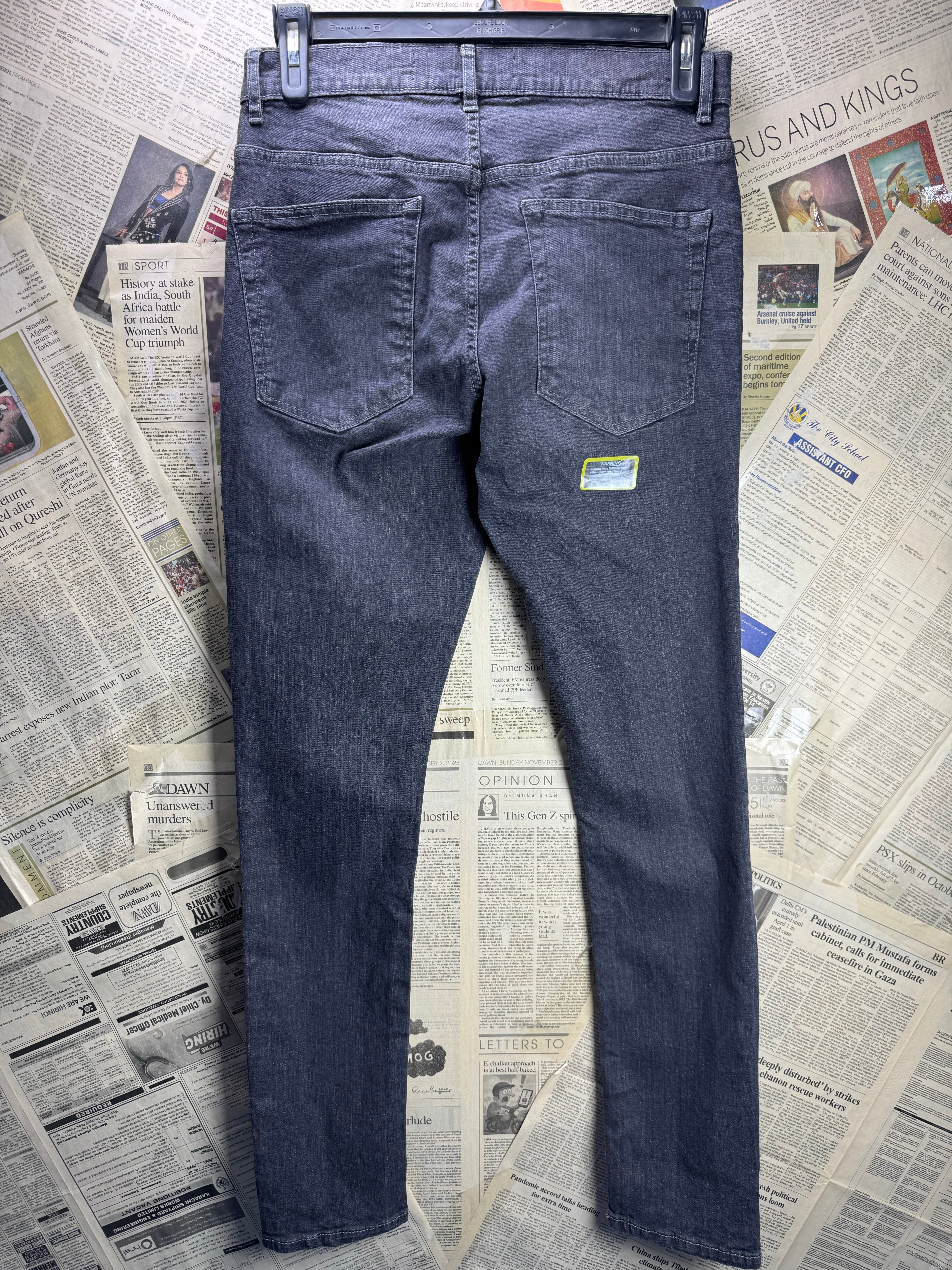 Burton® Waist: 32" | Grey | Skinny Fit Denim Pants | Cotton - Elastane | 2387 - Genuine Maal