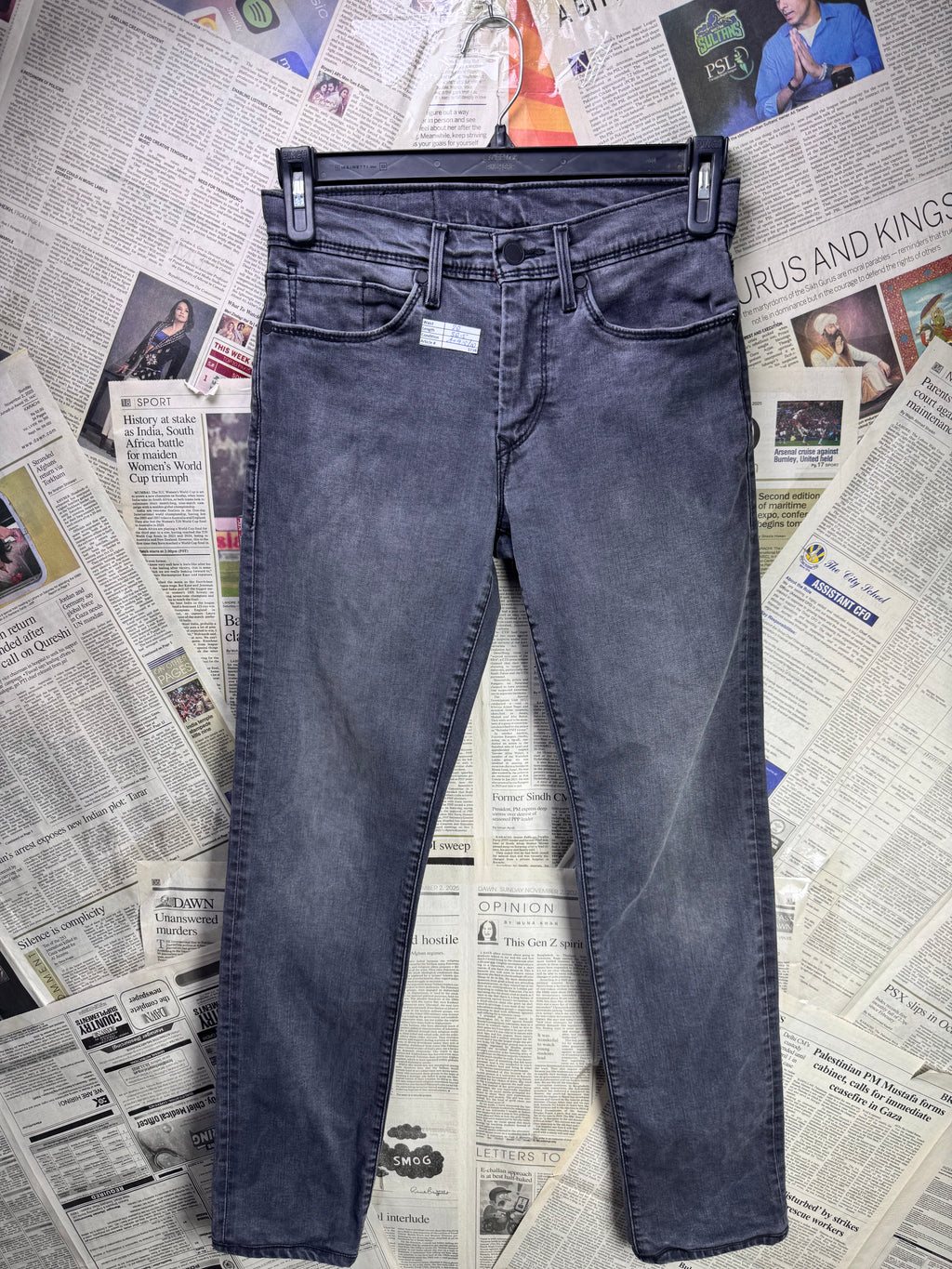 L*vi® Waist: 28" | Stone Grey | Pant: Slim - Fit | Lyocell - Poly - Cotton | 1198 - Genuine Maal