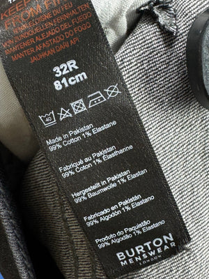 Burton® Waist: 32" | Grey | Skinny Fit Denim Pants | Cotton - Elastane | 2387 - Genuine Maal