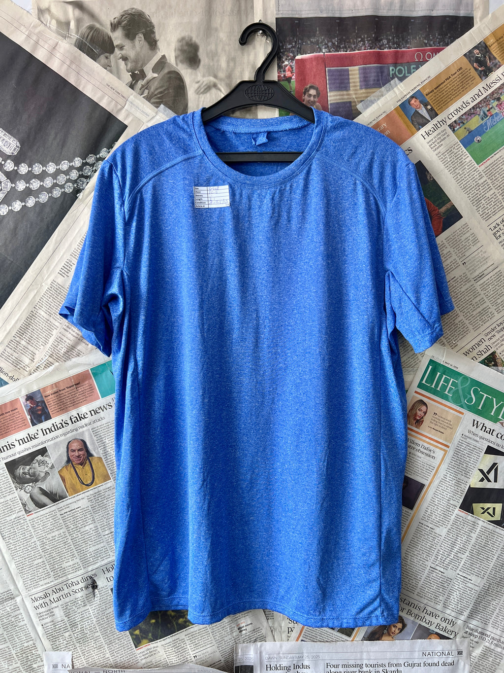 Small | Chest: 20.5" | Blue | T-Shirt | 338 - Genuine Maal