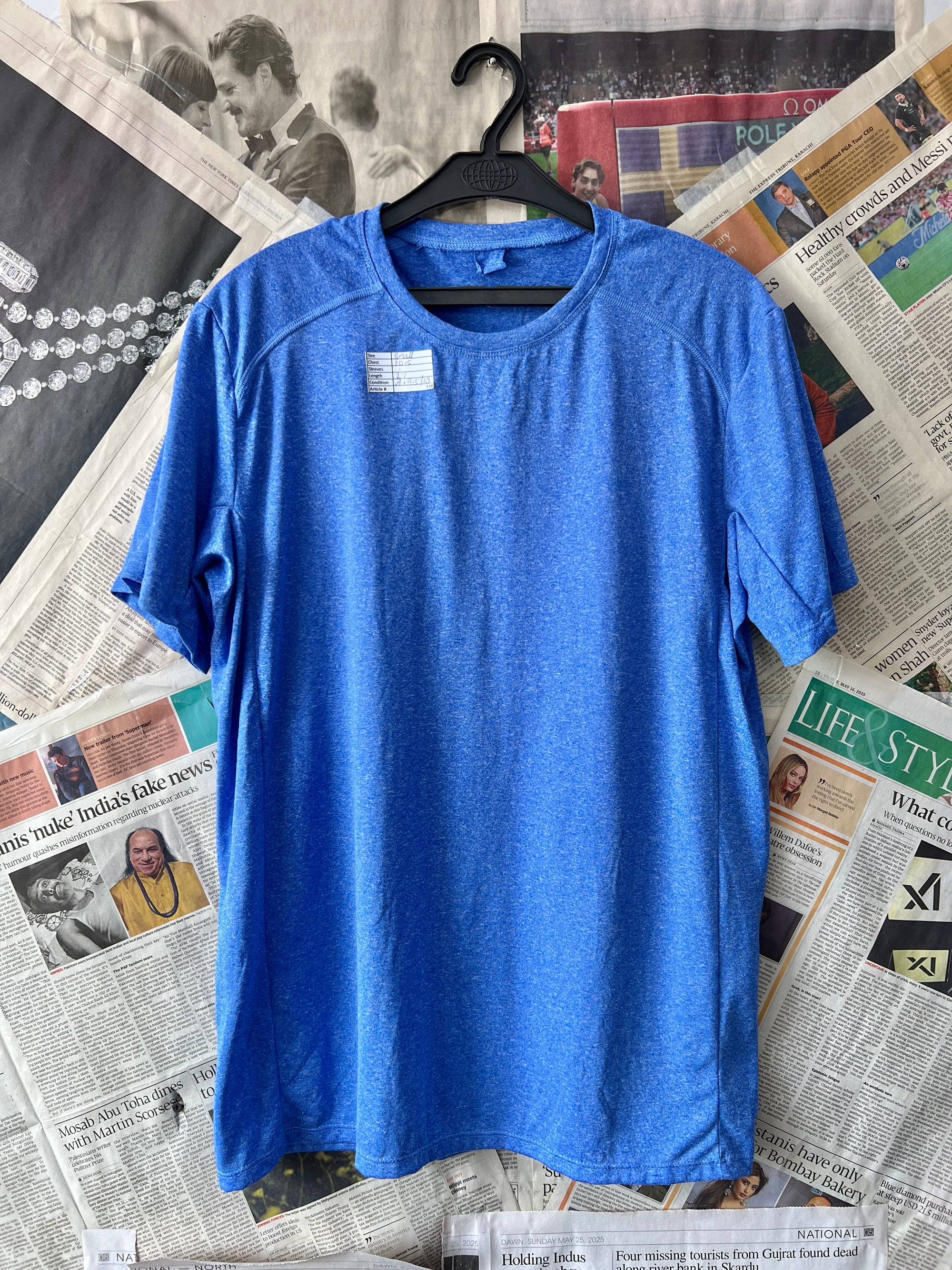 Small | Chest: 20.5" | Blue | T-Shirt | 338 - Genuine Maal