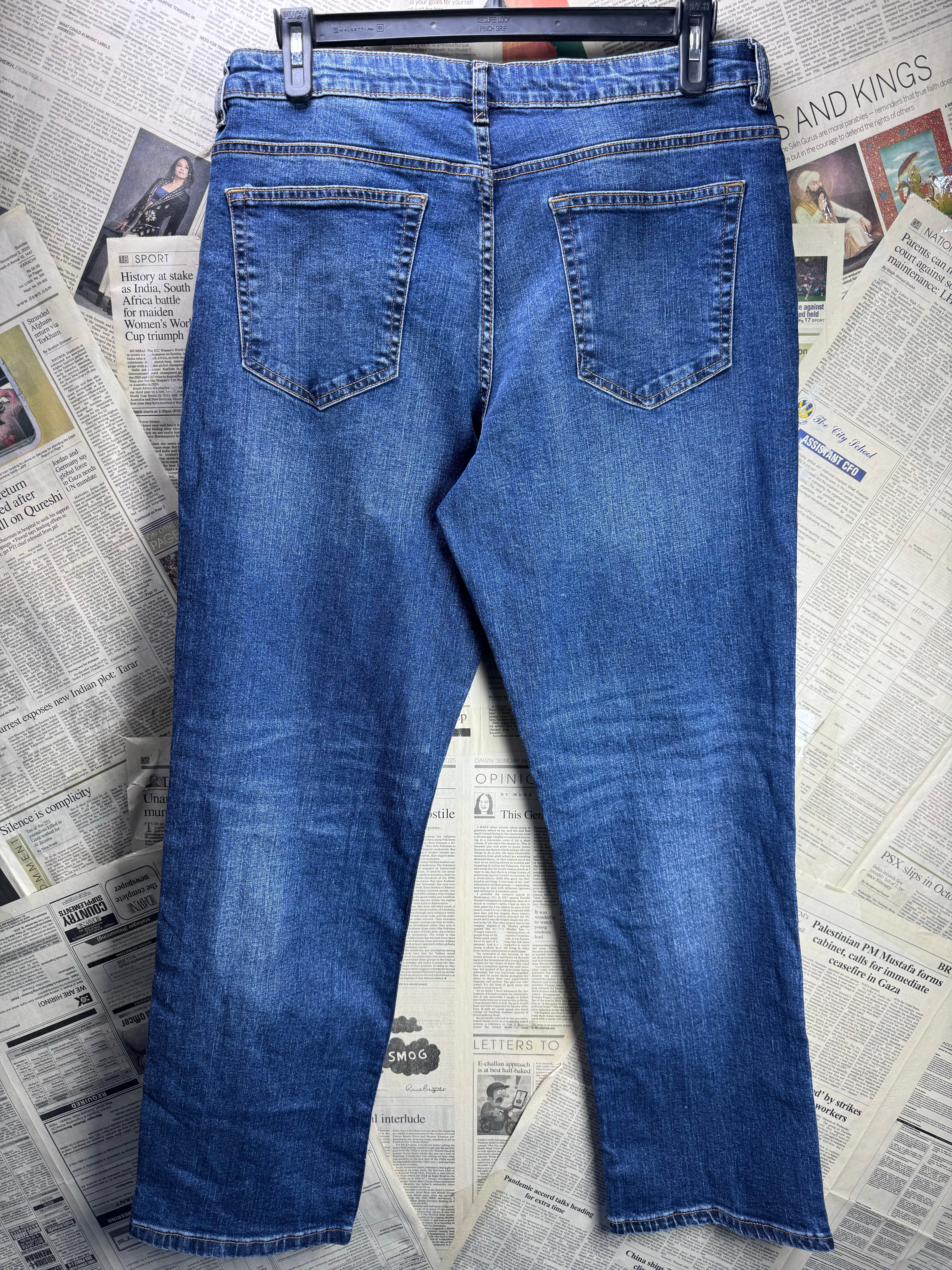 George® Waist: 36" | Blue | Loose Fit Denim Pants | Cotton - Elastane | 2403 - Genuine Maal