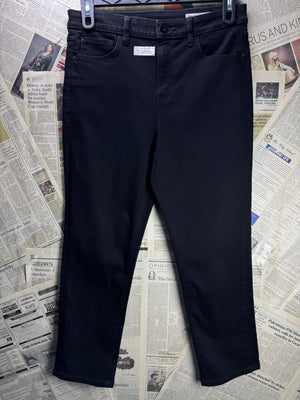 M&S® Waist: 30" to 32" | Black | Denim Pants | Short Length | Cotton - Poly - Elastane | 2367 - Genuine Maal