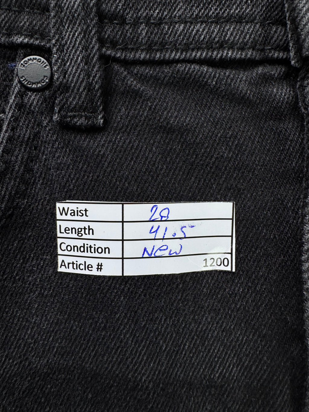 Commons® Waist: 28" | Black Knee Ribbed | Pant | Skinny Fit | 1200 - Genuine Maal