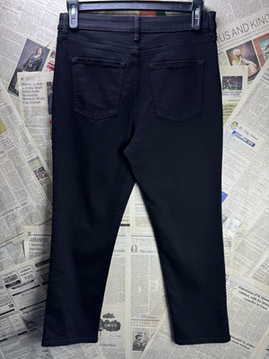 M&S® Waist: 30" to 32" | Black | Denim Pants | Short Length | Cotton - Poly - Elastane | 2367 - Genuine Maal
