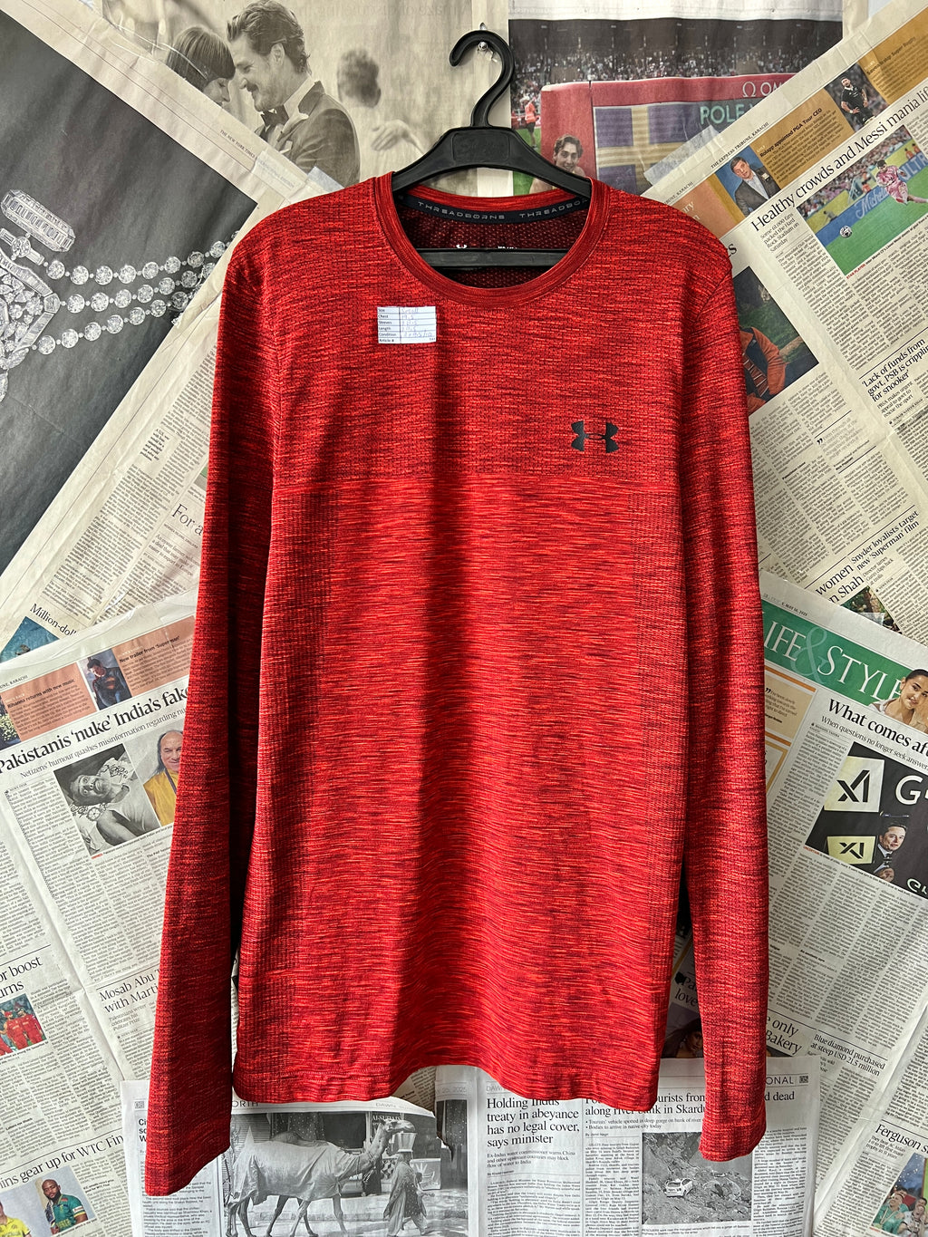Under Armour® Small | Chest: 19.5" | Burnt Orange | Sweat Shirt | 344 - Genuine Maal