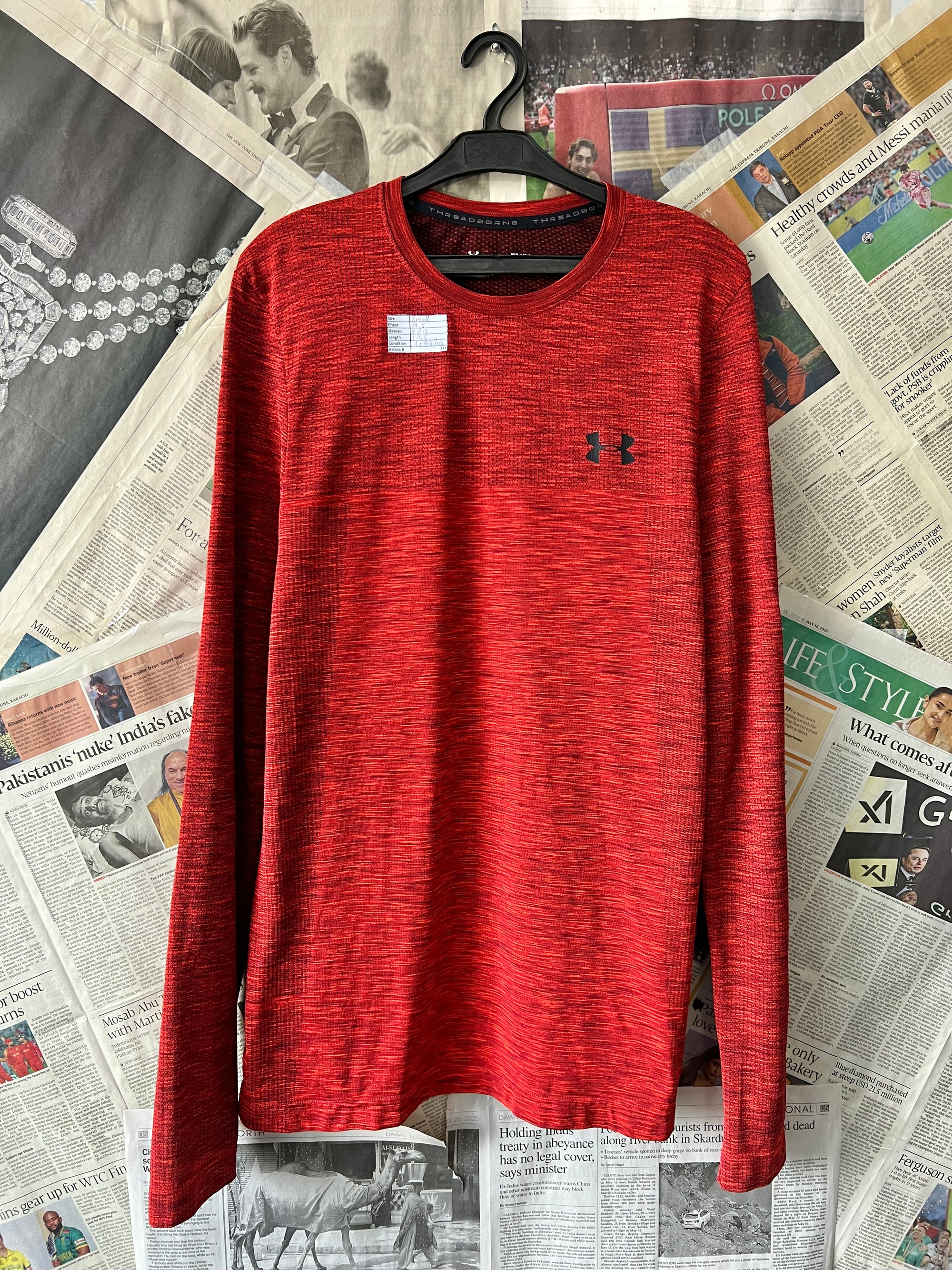 Under Armour® Small | Chest: 19.5" | Burnt Orange | Sweat Shirt | 344 - Genuine Maal