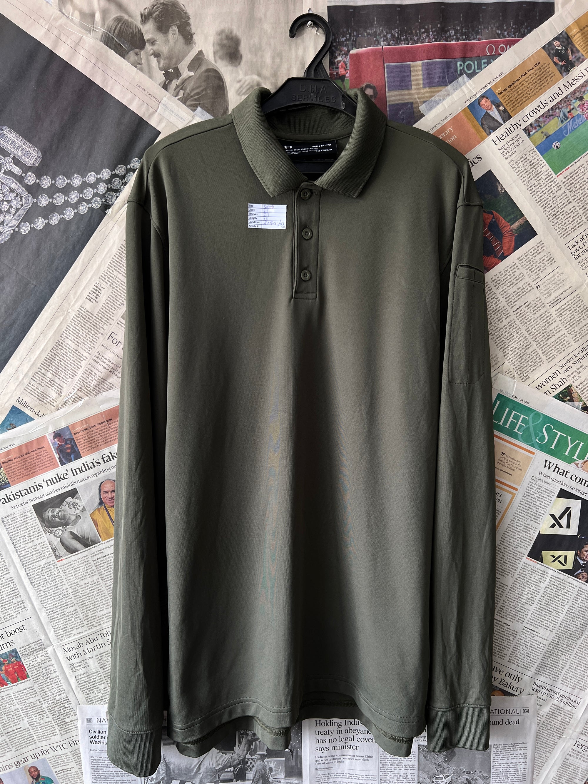 Under Armour® Small | Chest: 21" | Olive | Polo | 360 - Genuine Maal