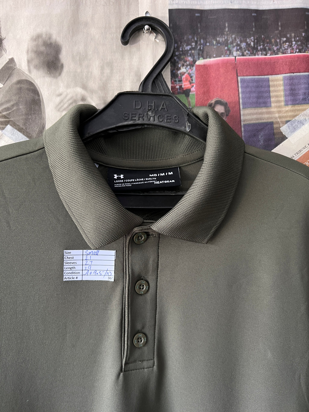 Under Armour® Small | Chest: 21" | Olive | Polo | 360 - Genuine Maal