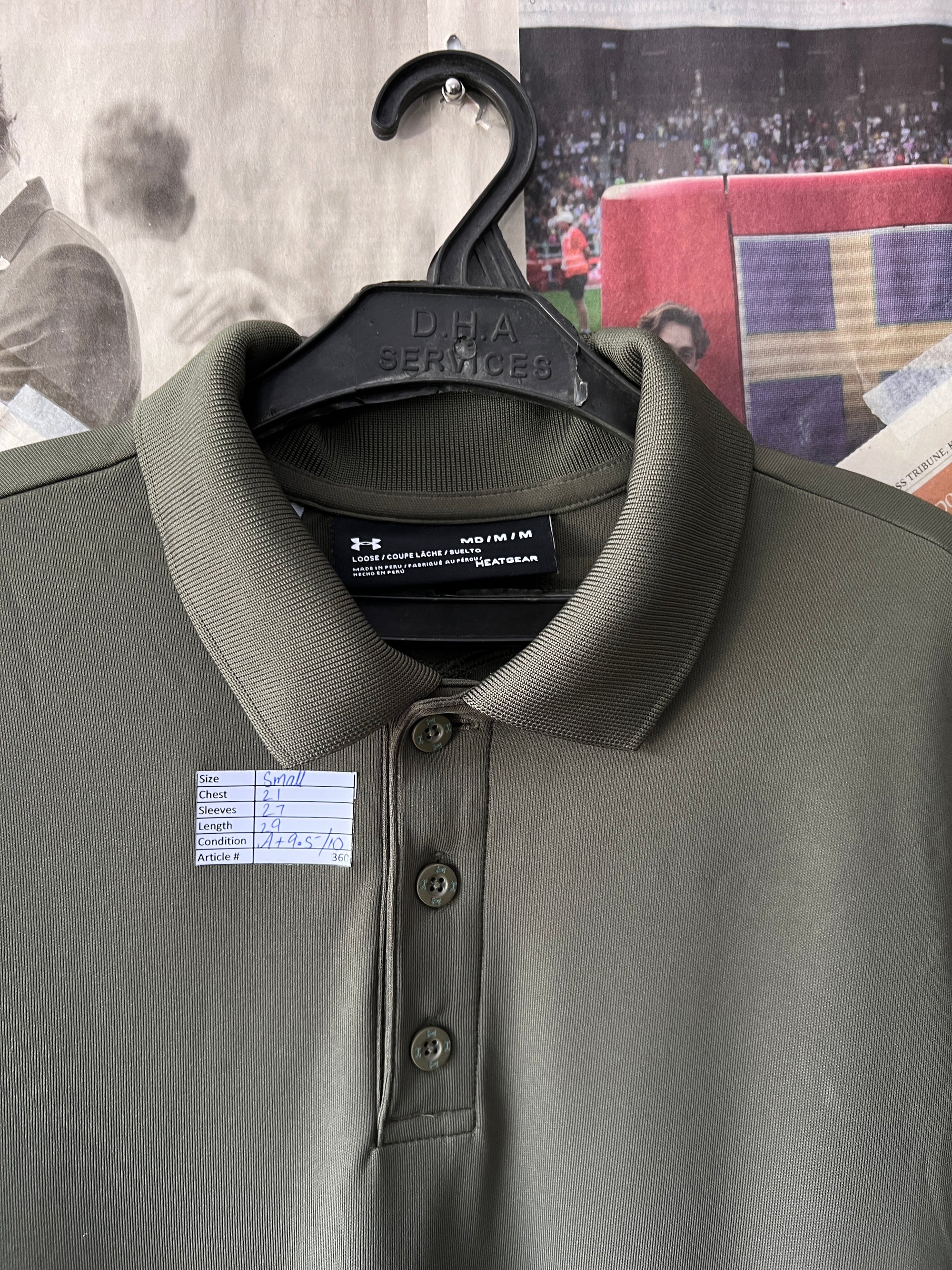 Under Armour® Small | Chest: 21" | Olive | Polo | 360 - Genuine Maal