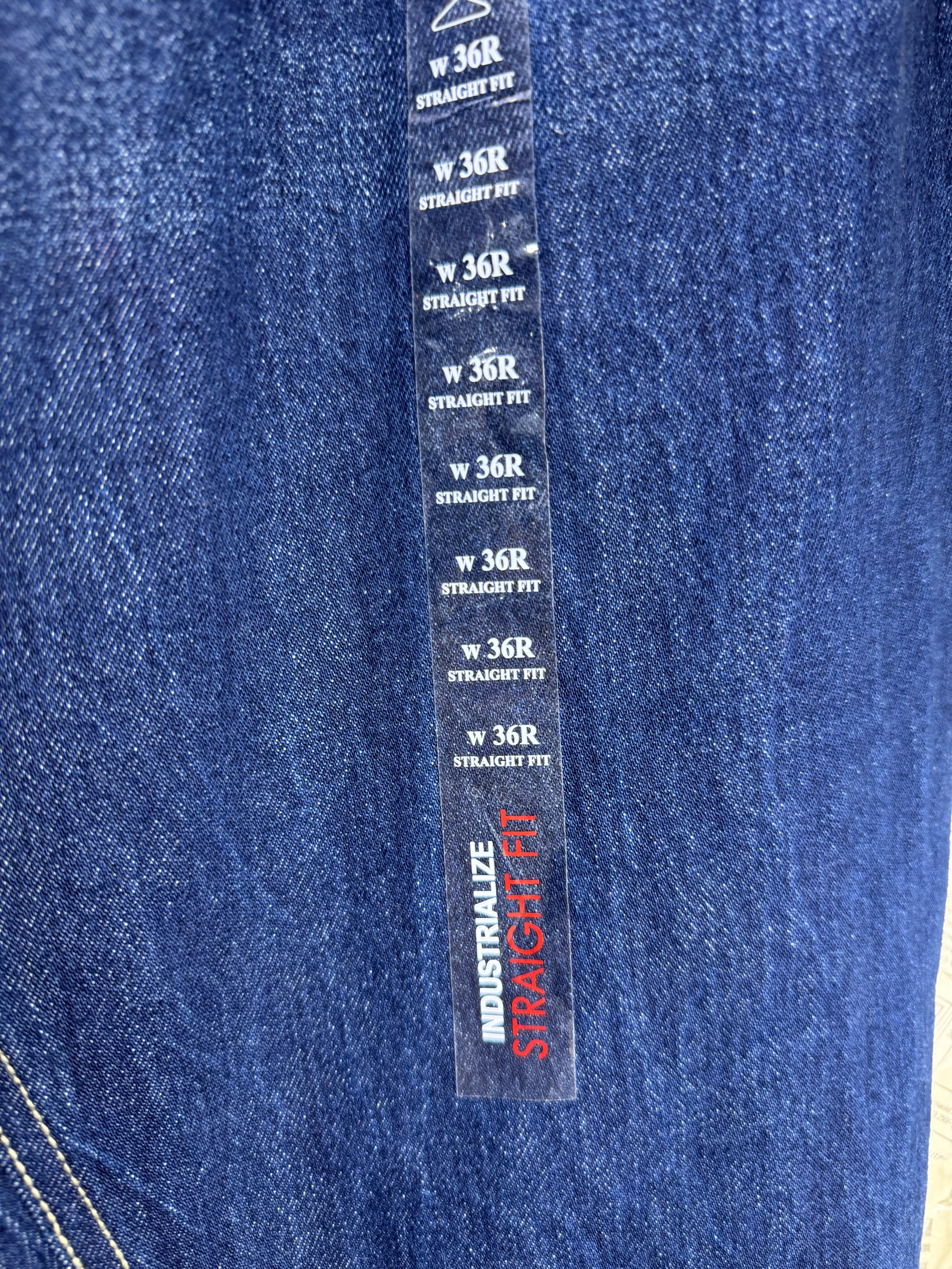 Industrialize® Waist: 36" | Blue | Straight Fit Denim Pants | Cotton - Elastane | 2962 - Genuine Maal