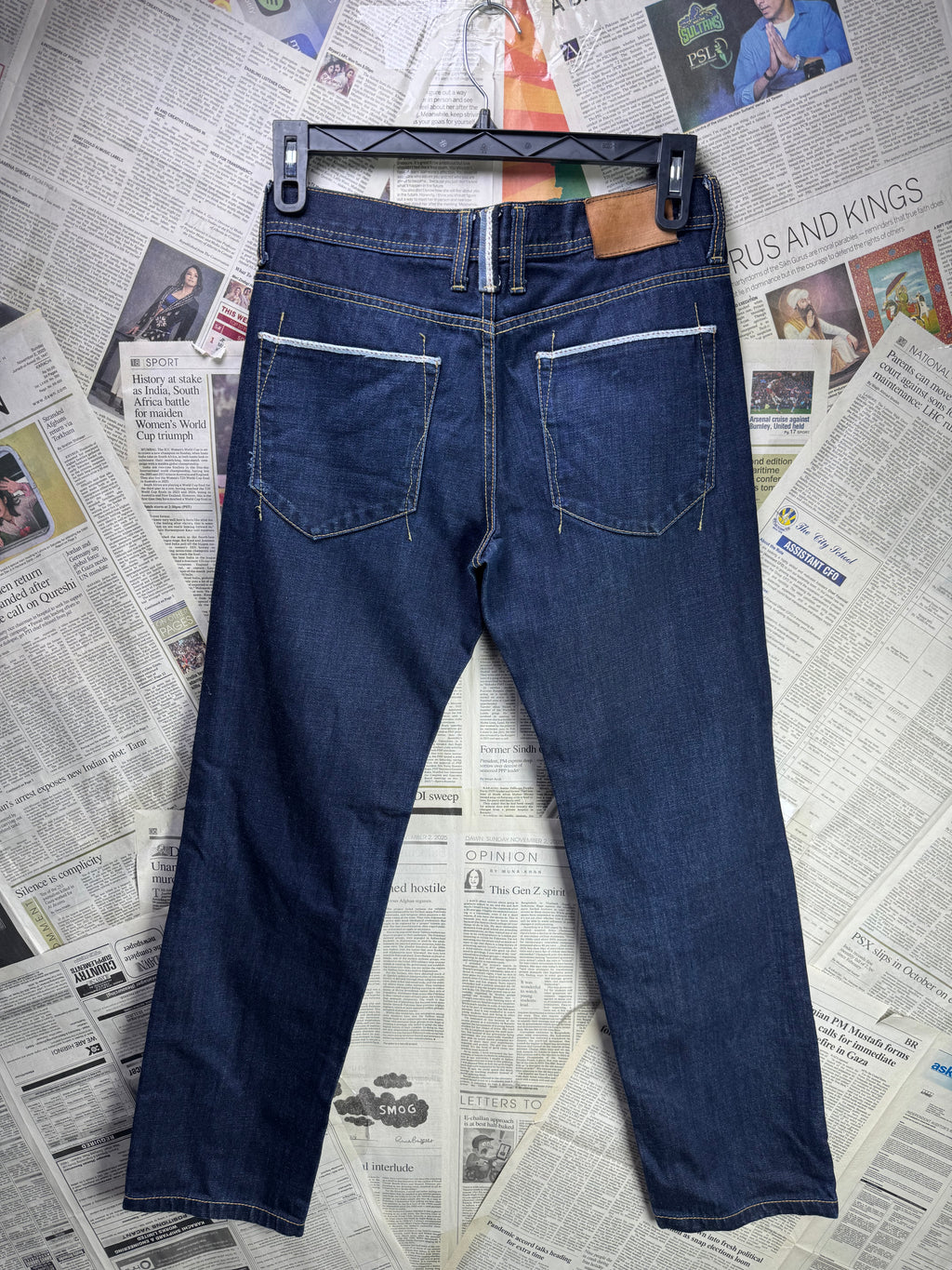 ® Waist: 32" | Navy Blue | Pants | Fit: Slim | Cotton | 1176 - Genuine Maal