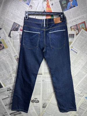 ® Waist: 32" | Navy Blue | Pants | Fit: Slim | Cotton | 1176 - Genuine Maal