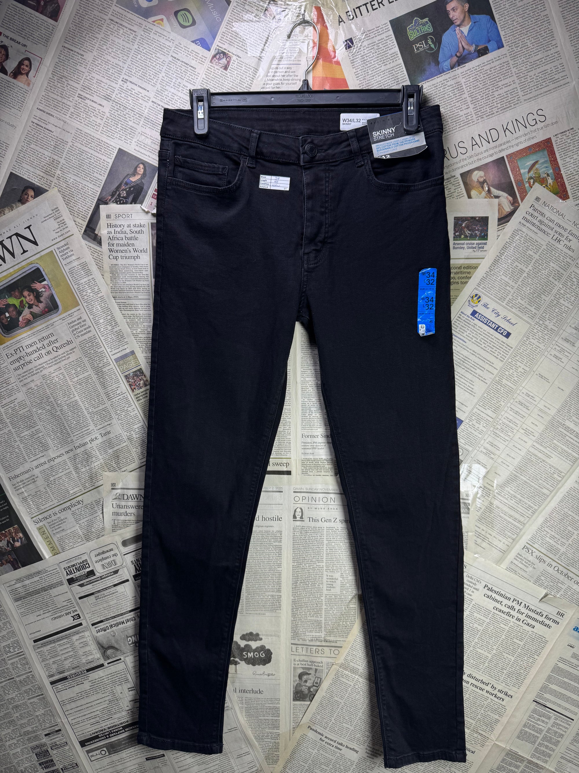 Denimco® Waist: 34" | Blue | Strecth Pant | Fit: Skinny | Cotton | 1167 - Genuine Maal