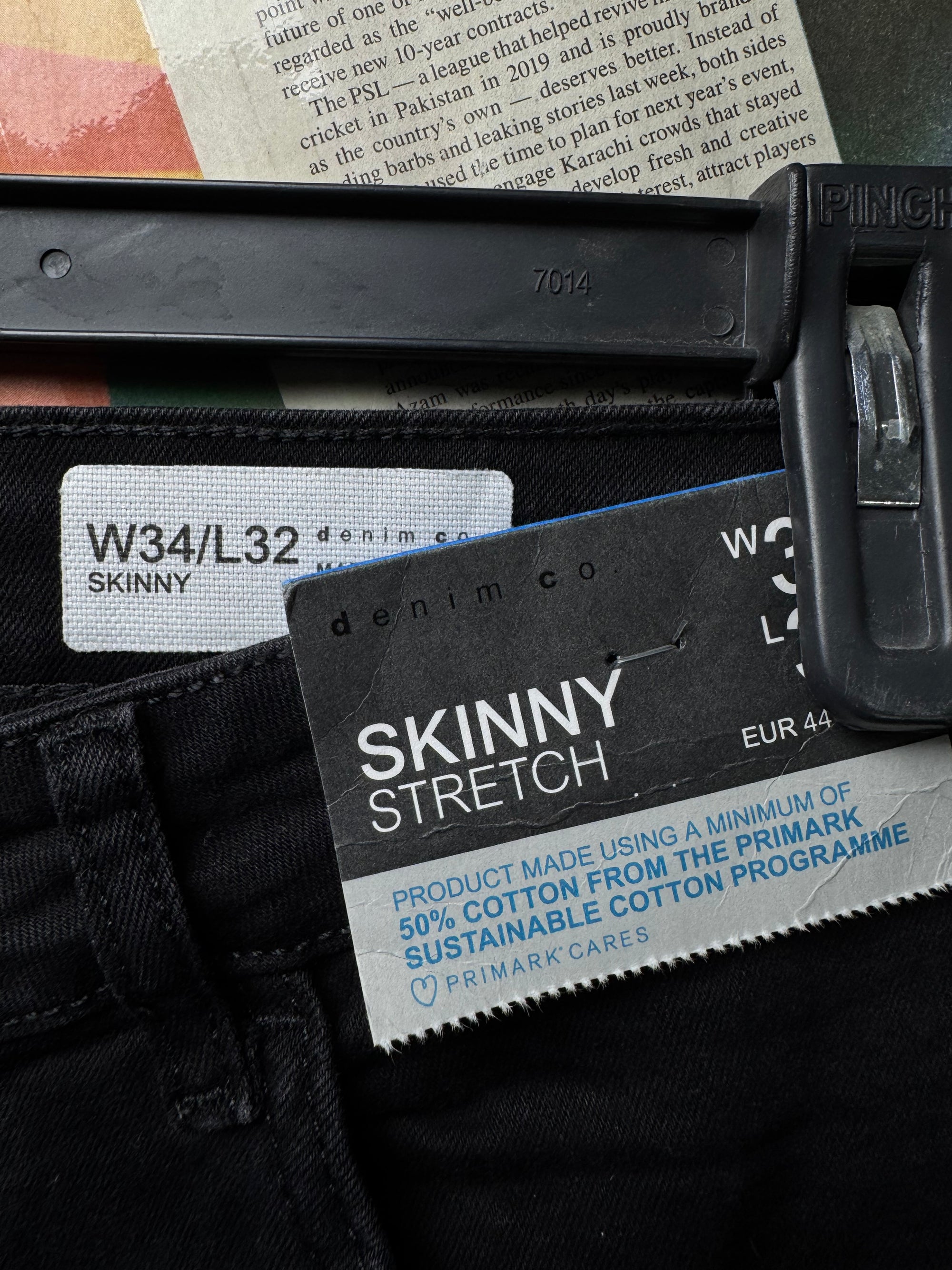 Denimco® Waist: 34" | Blue | Strecth Pant | Fit: Skinny | Cotton | 1167 - Genuine Maal