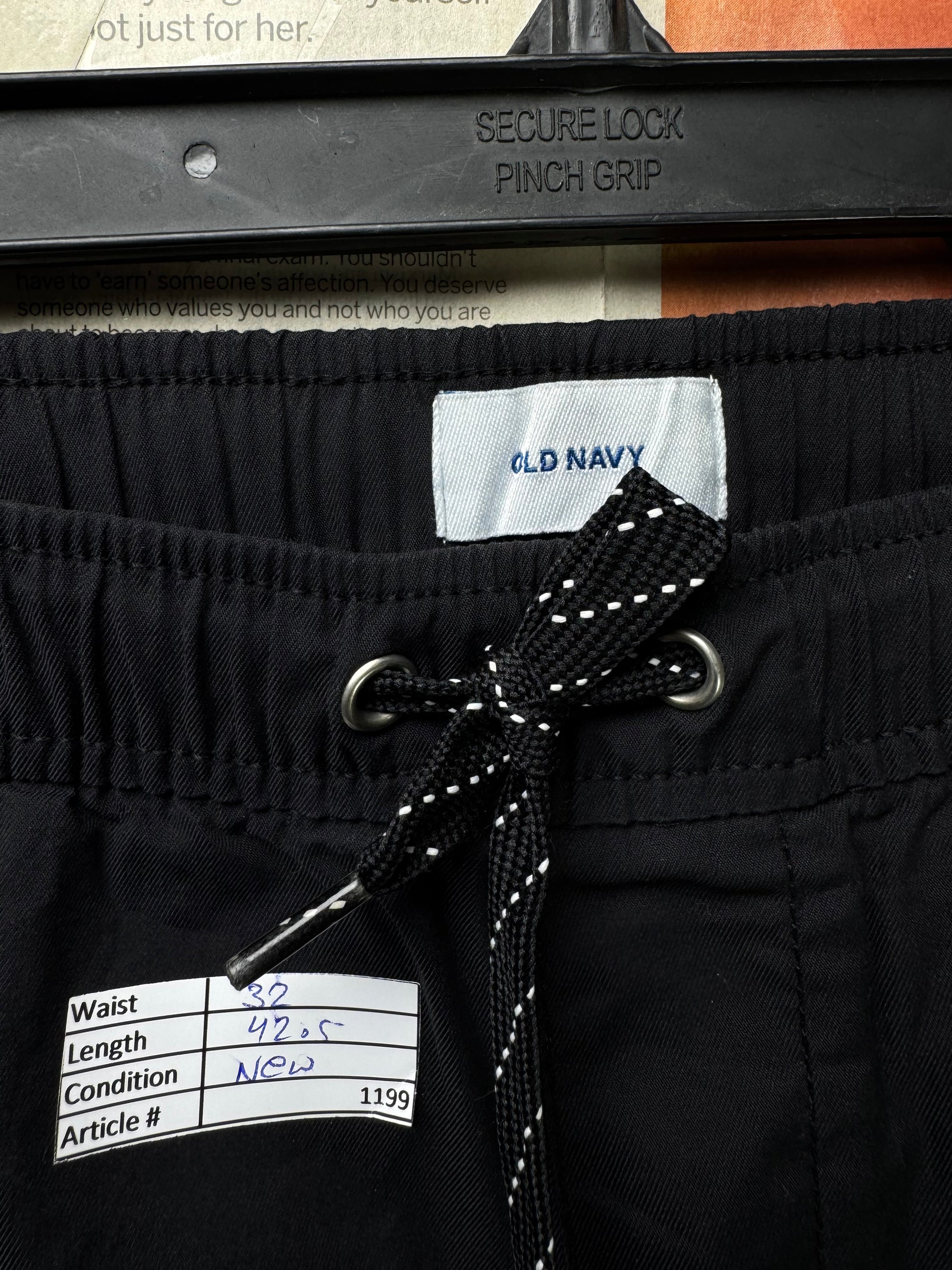 Old Navy® Waist: 32" | black | Trouser | Cotton - Nylon | 1199 - Genuine Maal