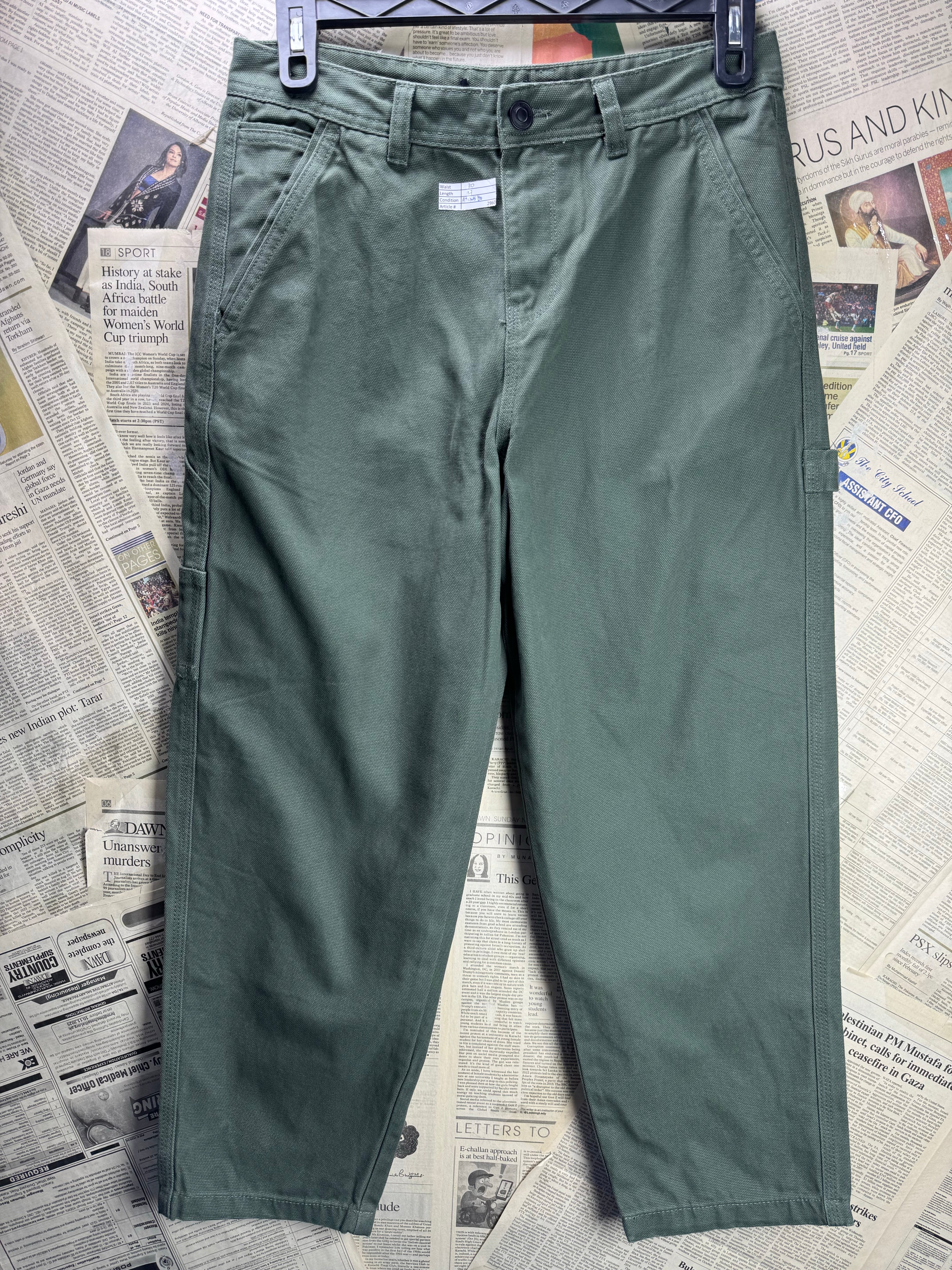 F&F® Waist: 30" | Green | Denim Trouser | Cotton | 2960 - Genuine Maal