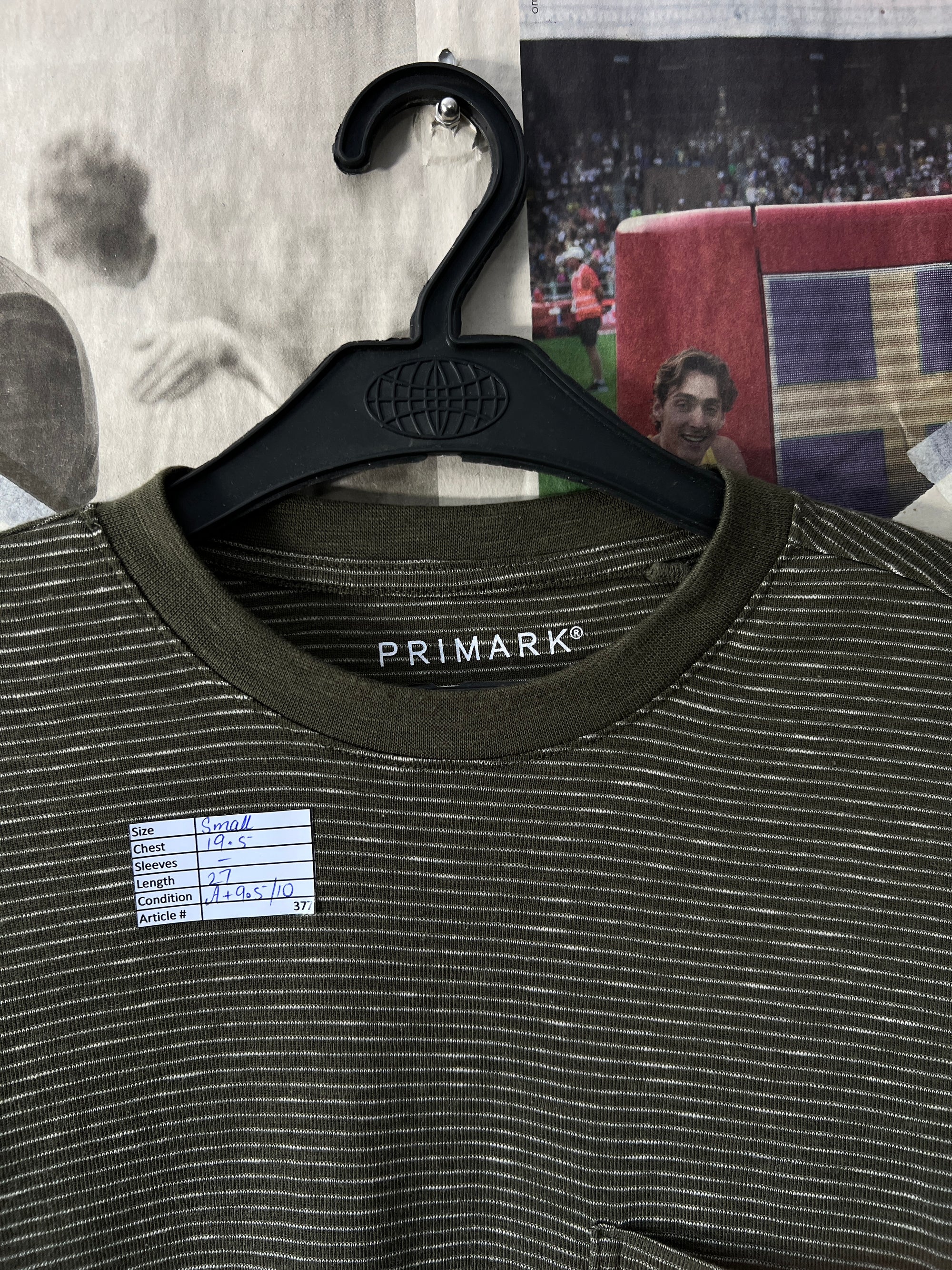Primark® Small | Chest: 19.5" | Dark Olive | T-Shirt | 377 - Genuine Maal