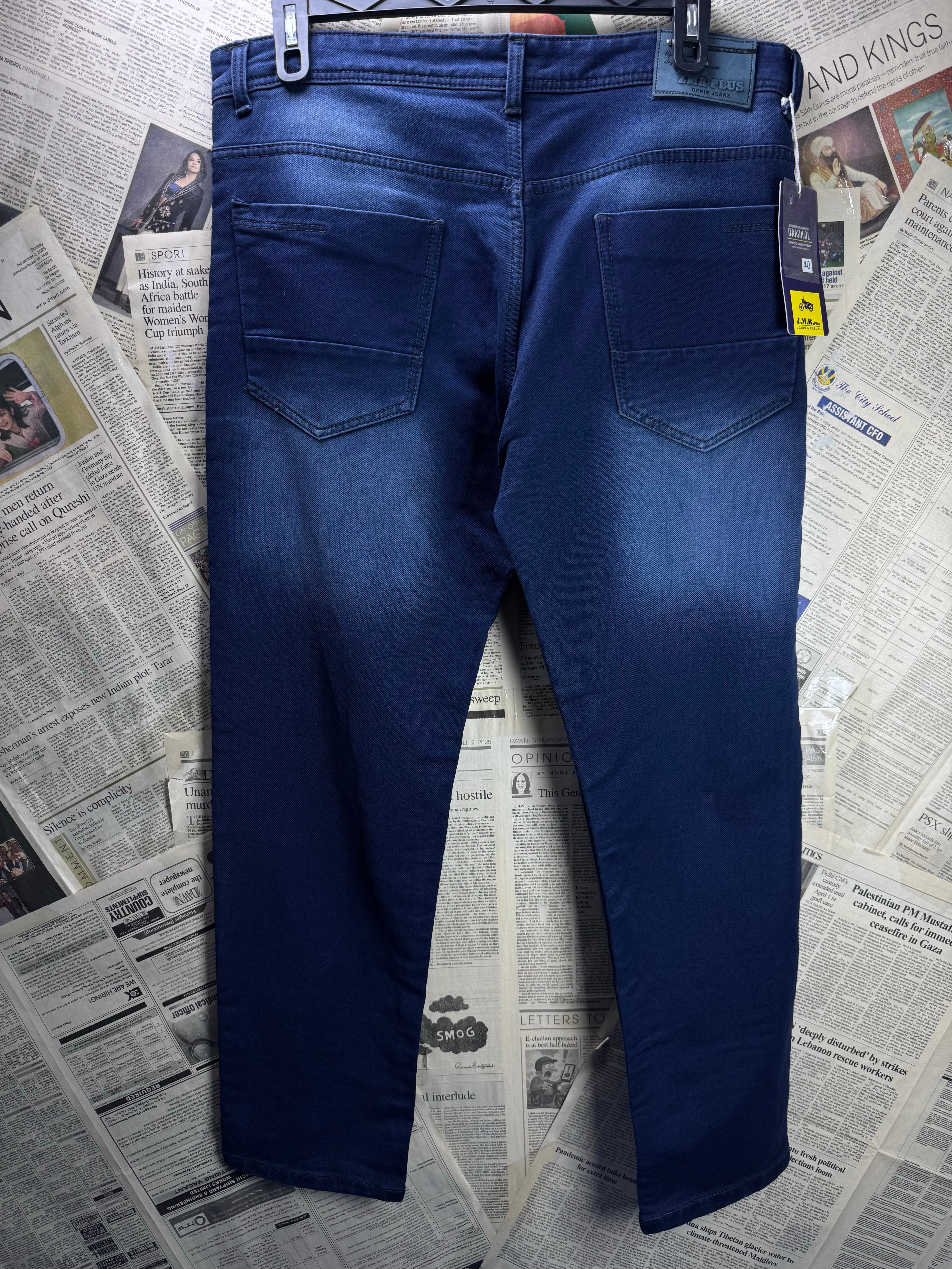 Moulty® Waist: 38" | Blue | Denim Pants | Cotton - Elastane | 2959 - Genuine Maal