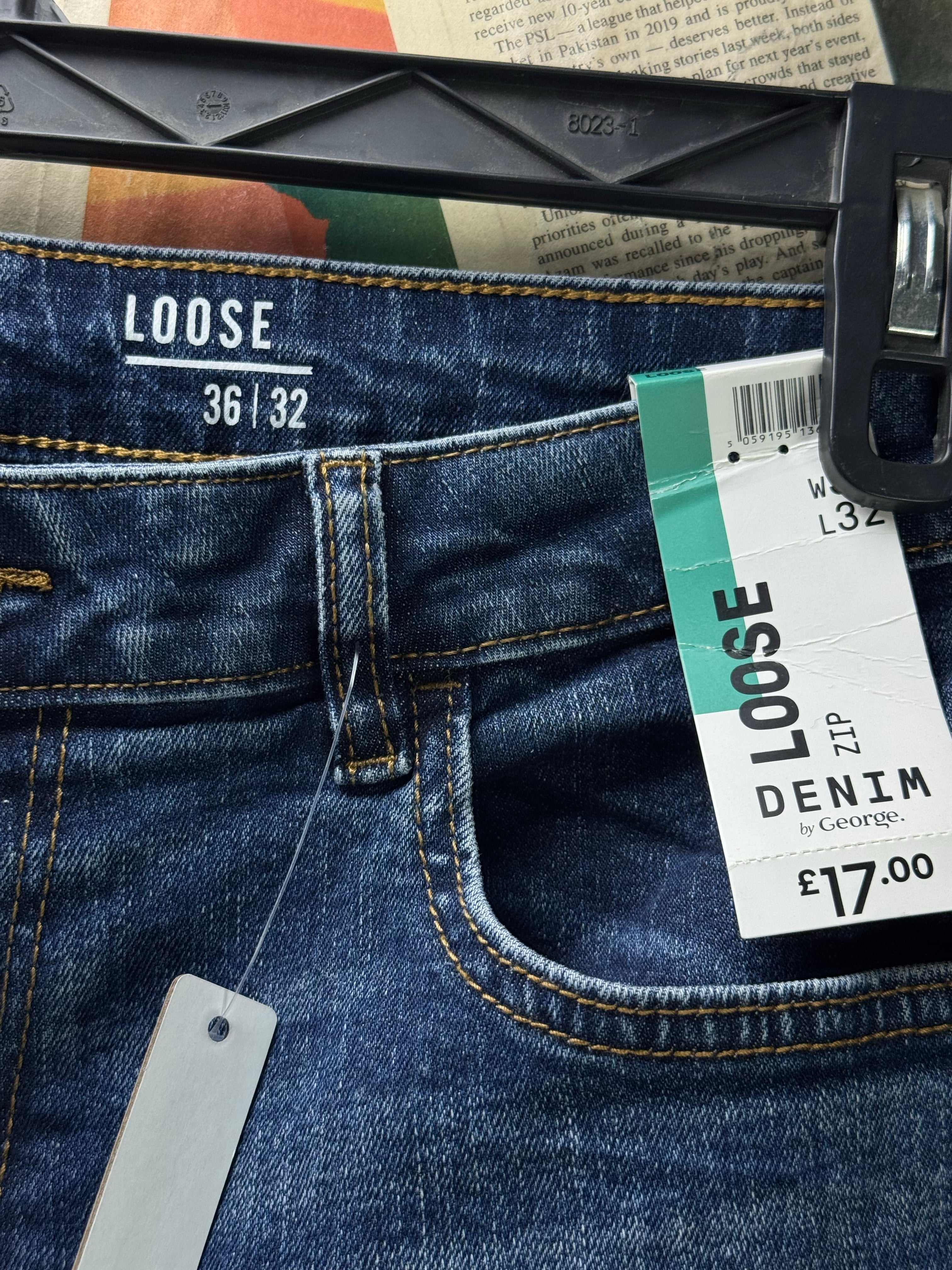 George® Waist: 36" | Blue | Loose Fit Denim Pants | Cotton - Elastane | 2390 - Genuine Maal
