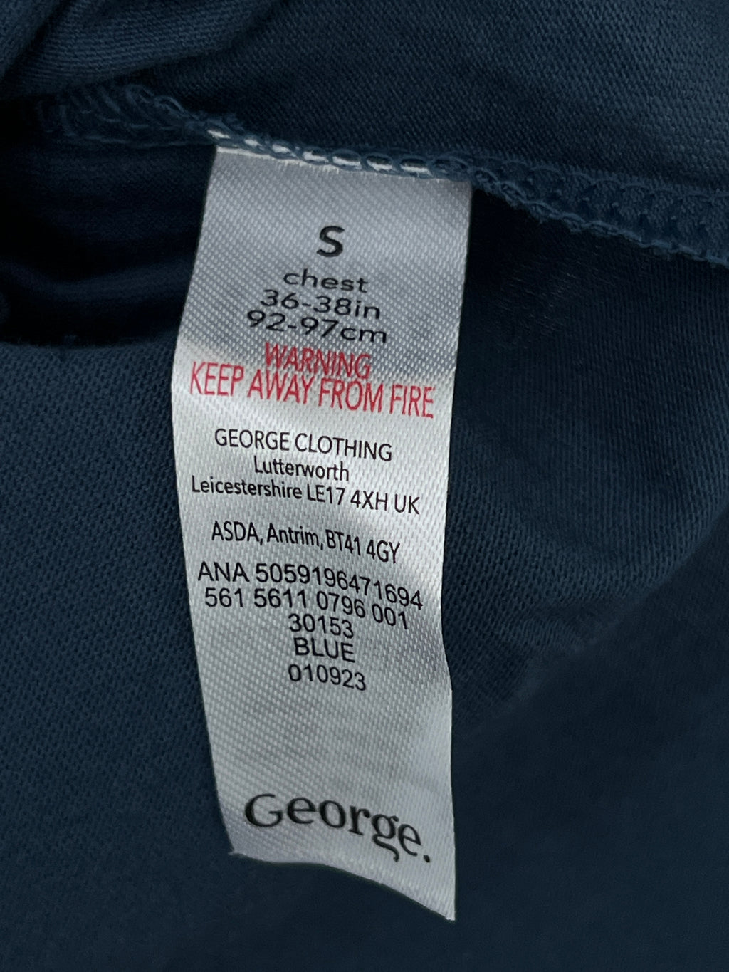 George® Small | Chest: 19" | Blue | Sweat Shirt | 375 - Genuine Maal
