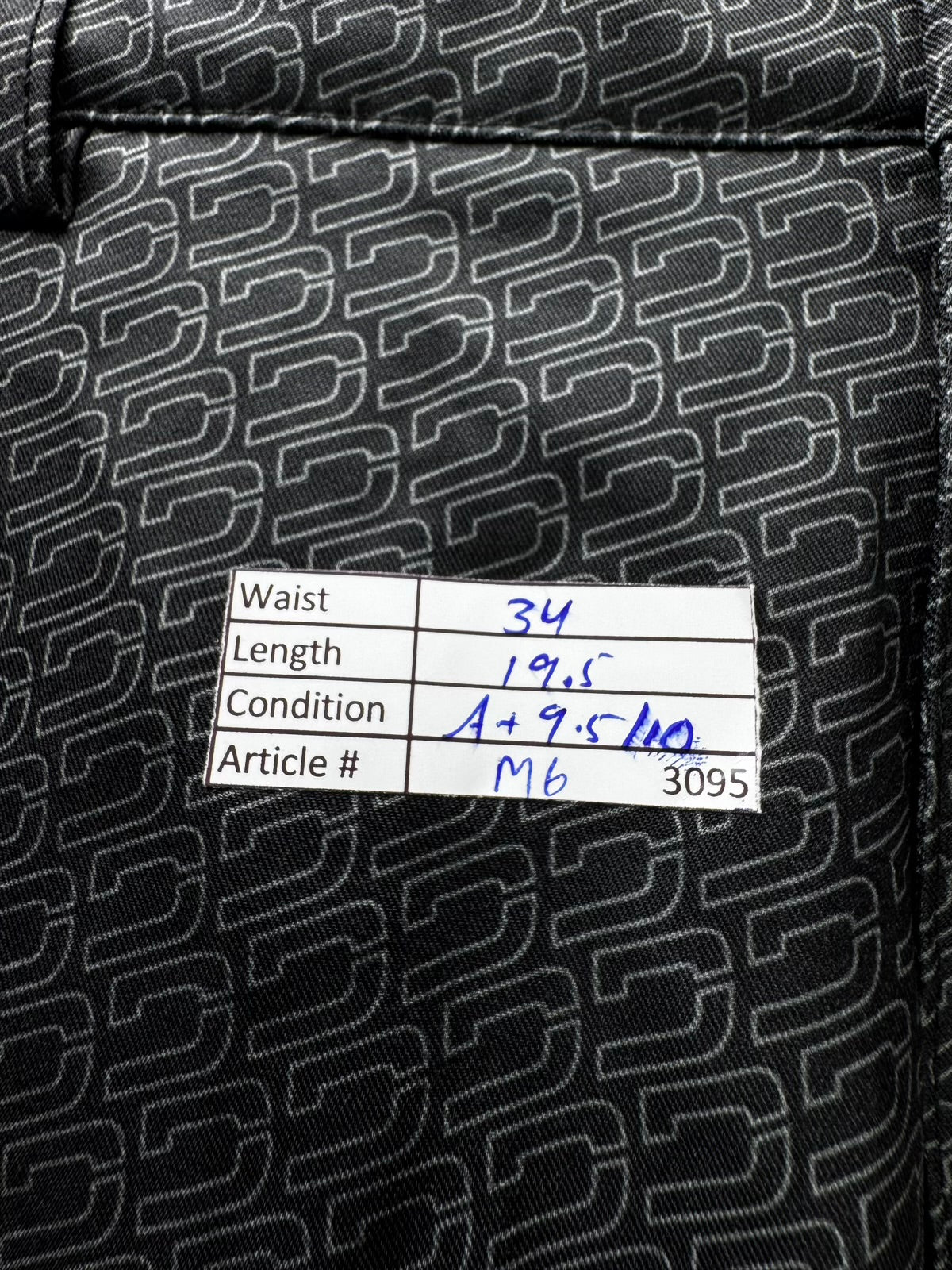 Druids® Waist: 34" | Black | Golf Shorts | Poly-Spandex | M6 - 3095