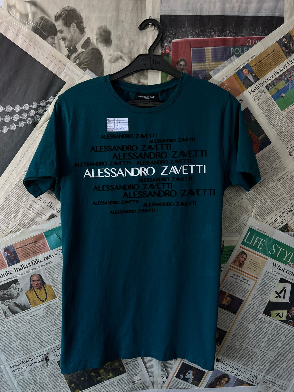 AZ® XS | Chest: 17.5" | Dark Cyan | T-Shirt | 372 - Genuine Maal